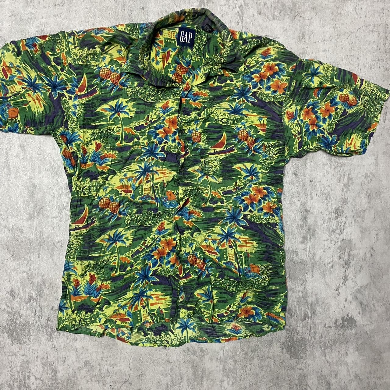Gap Gap Hawaiian shirt in green and blue Size US M / EU 48-50 / 2 - 1 Thumbnail