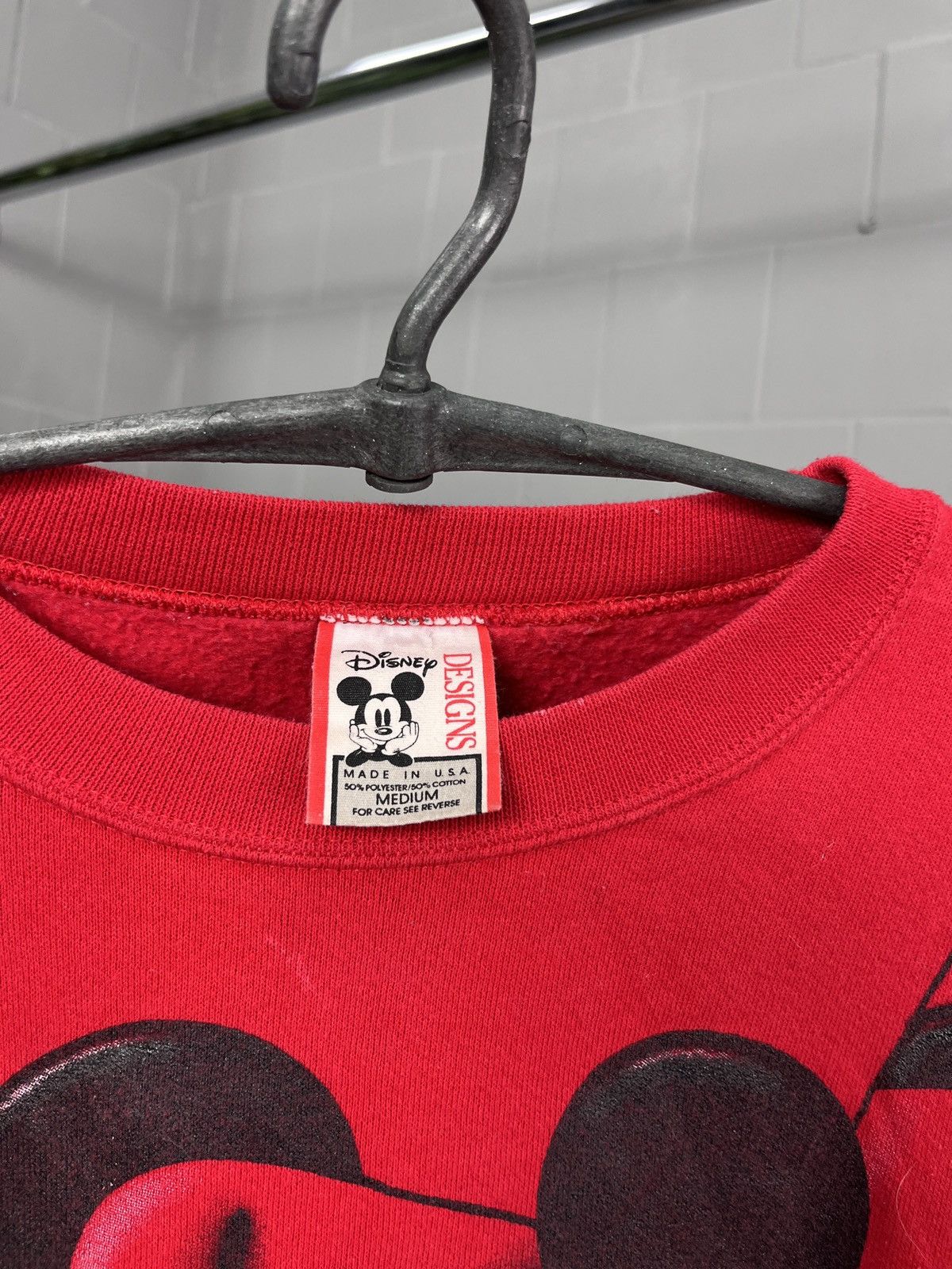 Disney × Vintage 1980s SANTA MICKEY MOUSE RARE VINTAGE SWEATSHIRT - № 1370 Size US L / EU 52-54 / 3 - 6 Thumbnail