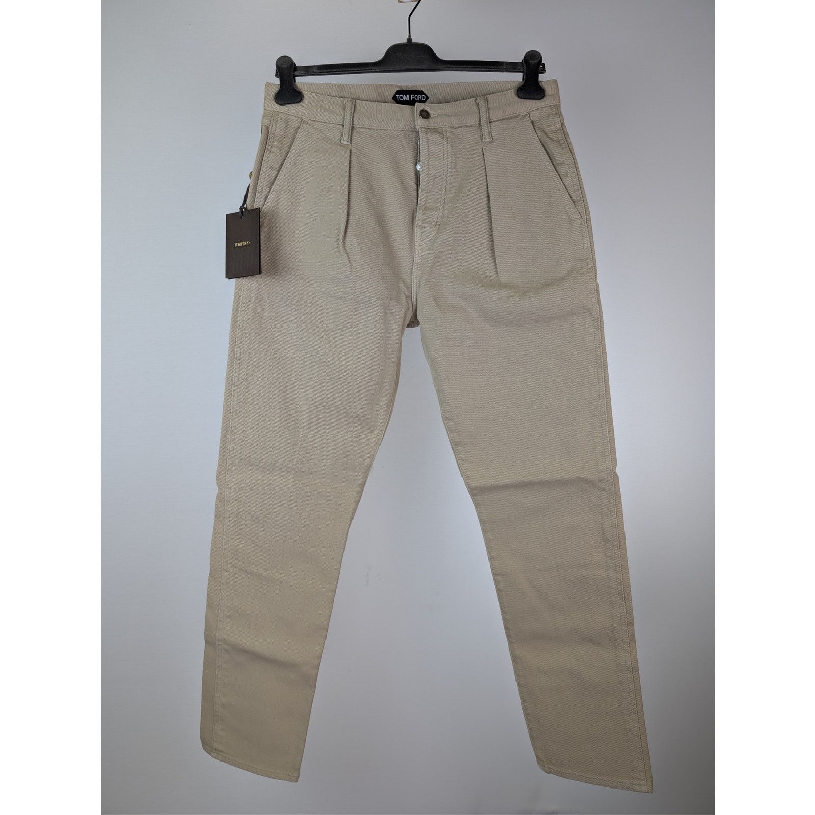 Tom Ford o1rshd1 Tapered Cotton Chino Jeans in Beige Size US 34 / EU 50 - 8 Thumbnail