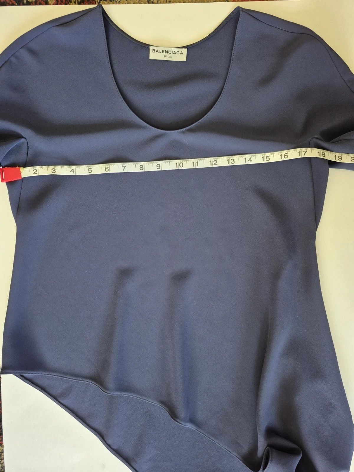 Balenciaga Blouse Asymmetrical Hem Long Sleeve Round Neck Size EU 36 Size XS / US 0-2 / IT 36-38 - 8 Thumbnail
