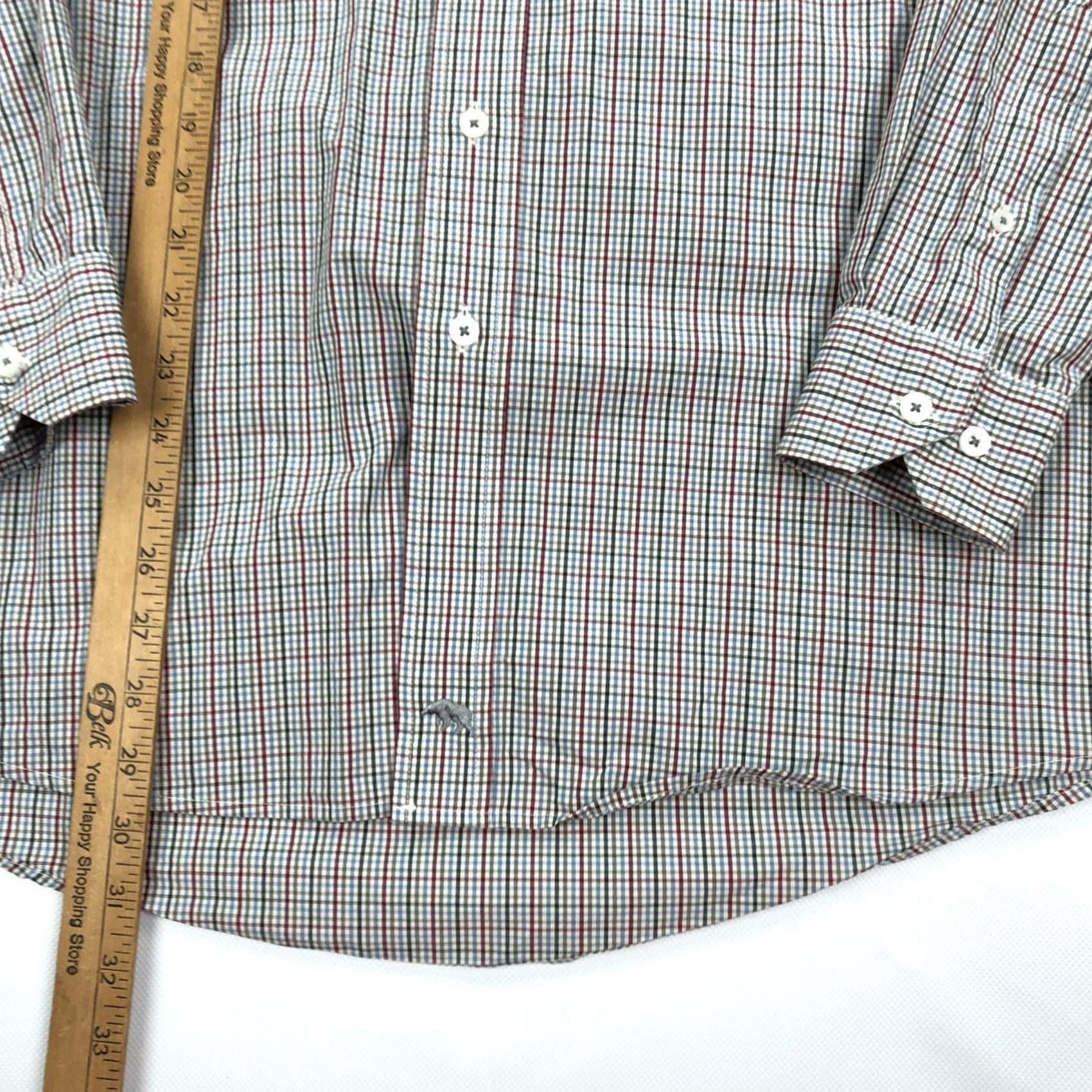 Vintage Onward Reserve Men’s M Classic Fit Button Down Shirt Plaid 100% Cotton Non-Iron Shirt Mens Medium Size US M / EU 48-50 / 2 - 3 Thumbnail