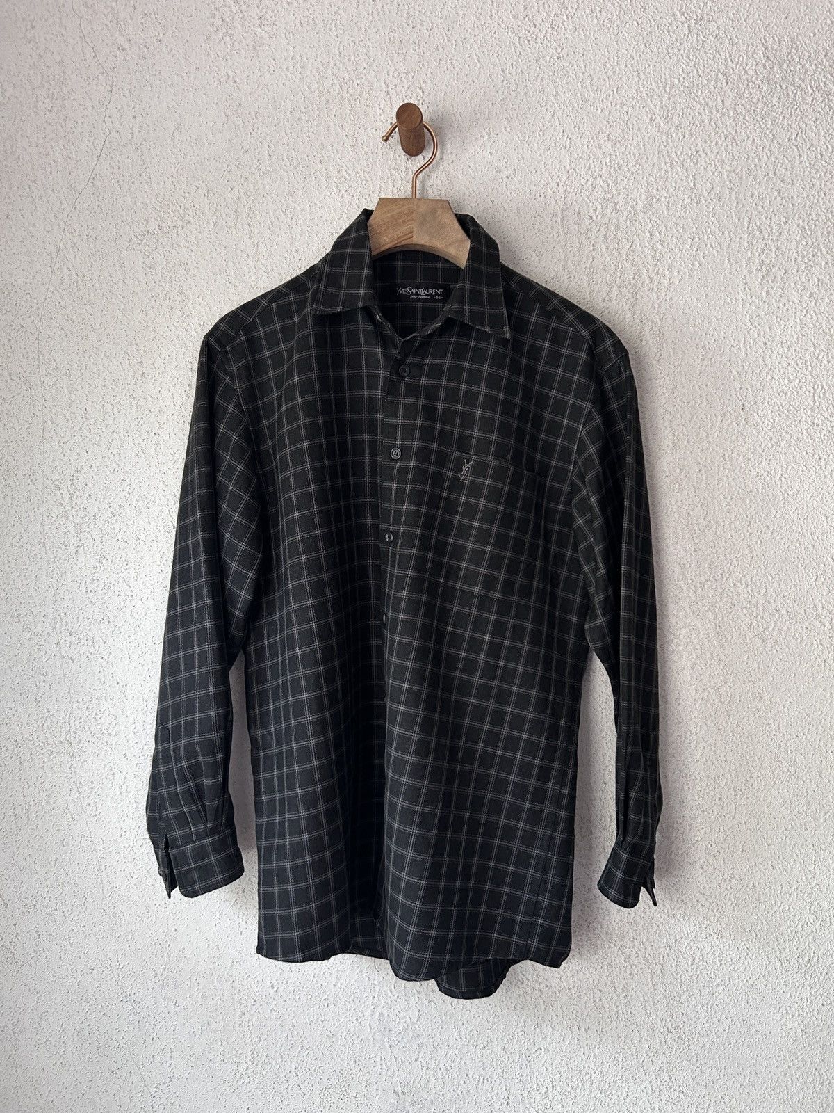 Yves Saint Laurent Vintage Yves Saint Laurent Shirt YSL Shirt Plaid Size US M / EU 48-50 / 2 - 4 Thumbnail