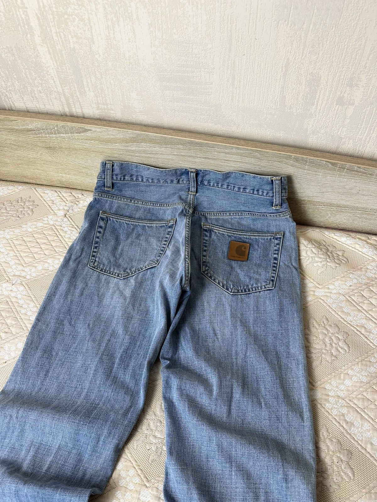 Carhartt 🔥 Carhartt Vintage Logo Denim Jeans Pants Trousers Blue Size US 31 - 2 Thumbnail