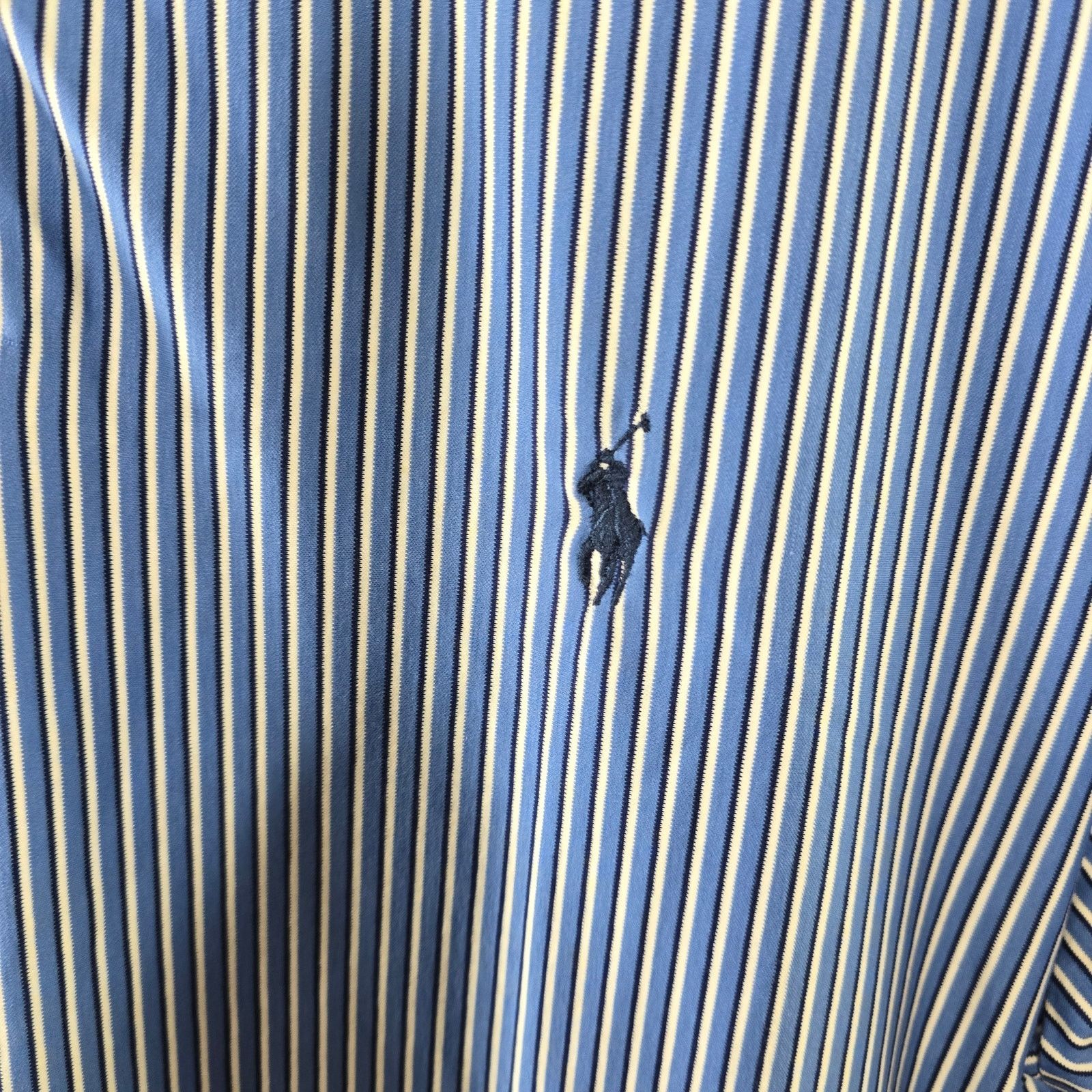Polo Ralph Lauren Men's Polo Ralph Lauren Blue White Vertical Stripe Polo XXL Size US XXL / EU 58 / 5 - 4 Thumbnail