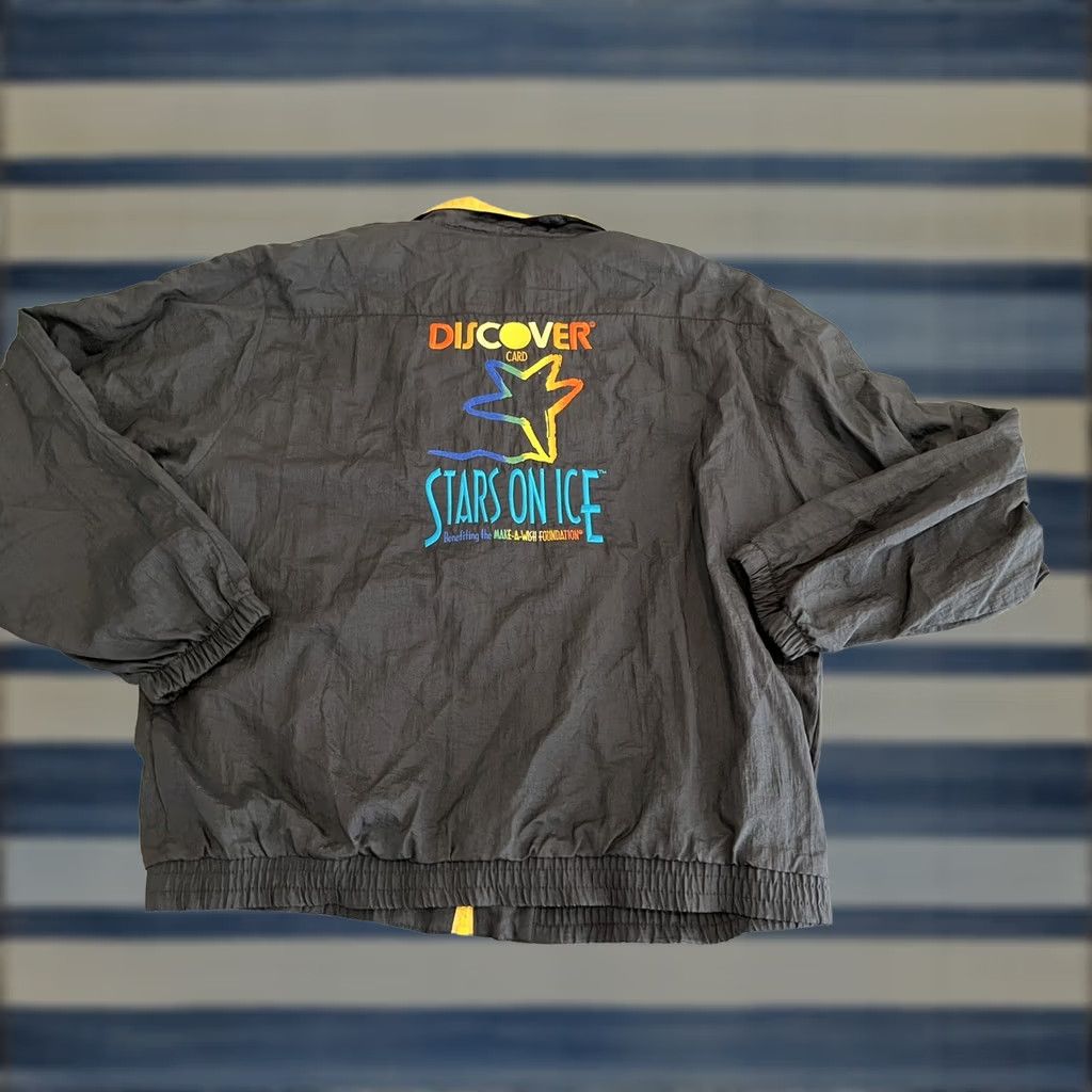 Vintage VINTAGE Stars on Ice Windbreaker Jacket Make-A-Wish Foundation Jacket L Black Stars Windbreaker Mens XL? Size US L / EU 52-54 / 3 - 1 Thumbnail