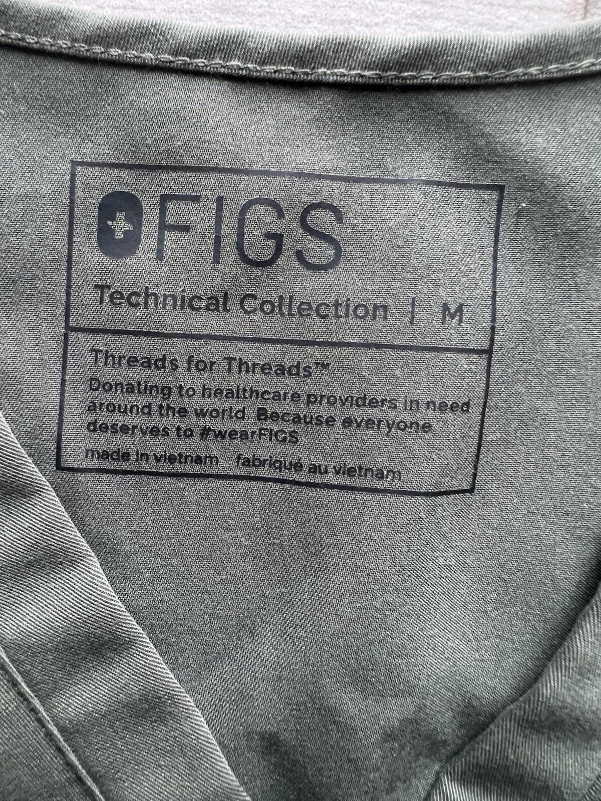Designer FIGS Technical Collection sz M Scrub Top green Size ONE SIZE - 4 Thumbnail