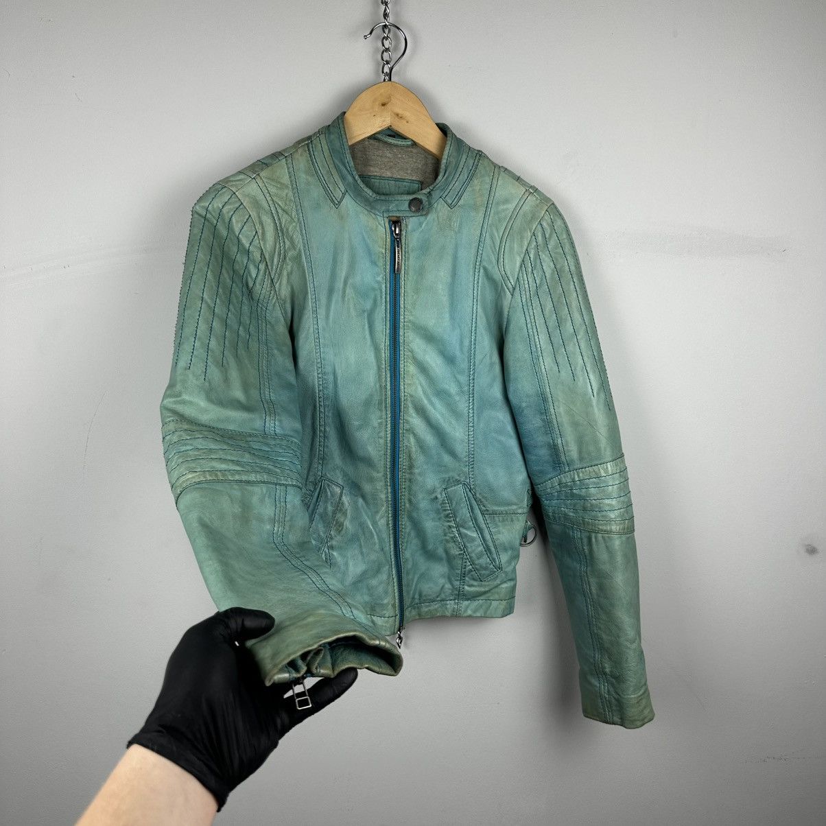 Vintage Vintage Rare Freaky Nation Crazy Faded Leather Jacket Size M / US 6-8 / IT 42-44 - 5 Thumbnail