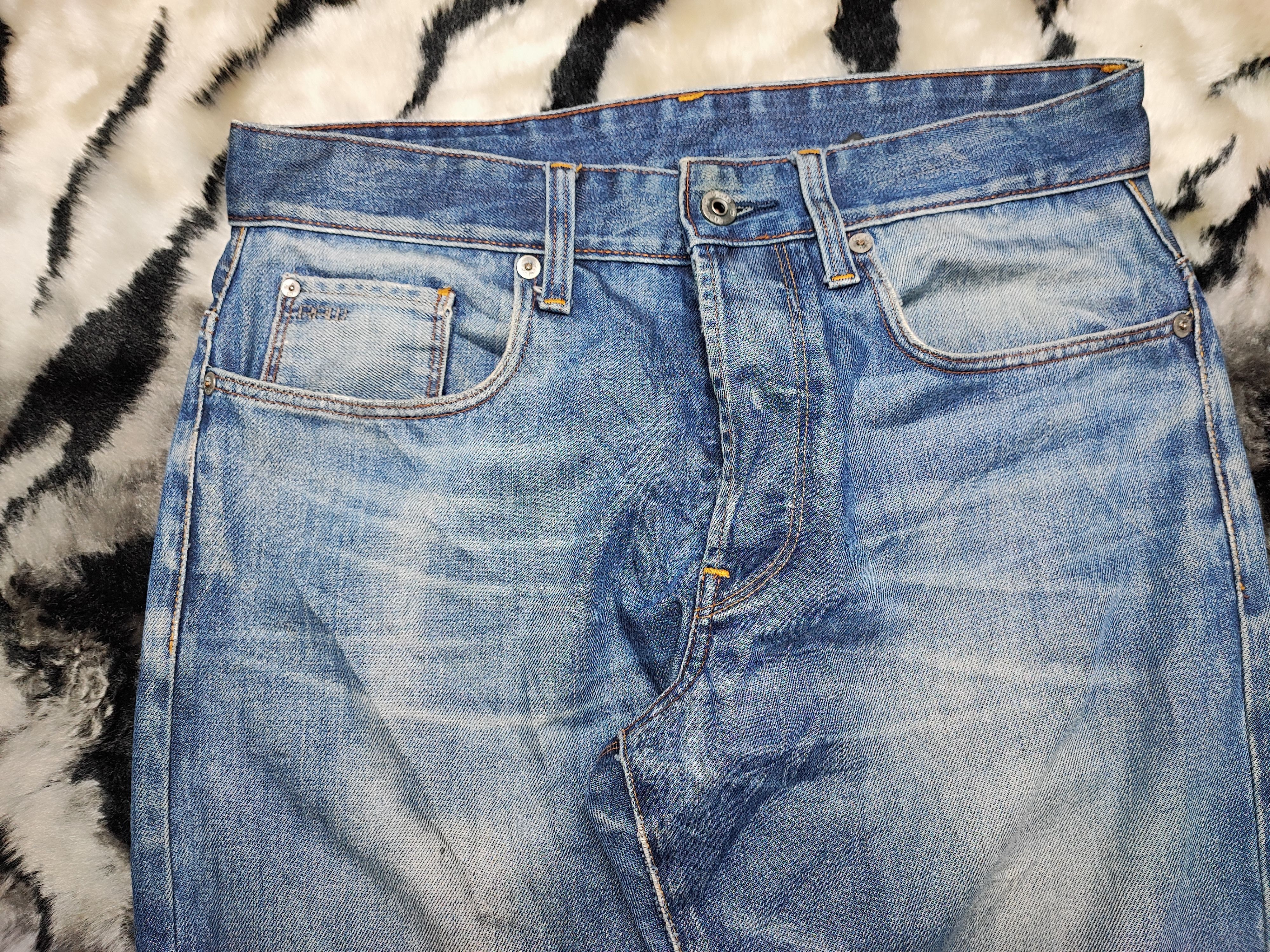 G-Star G Star Raw Jean Distress Stone Wash Size US 31 - 6 Thumbnail