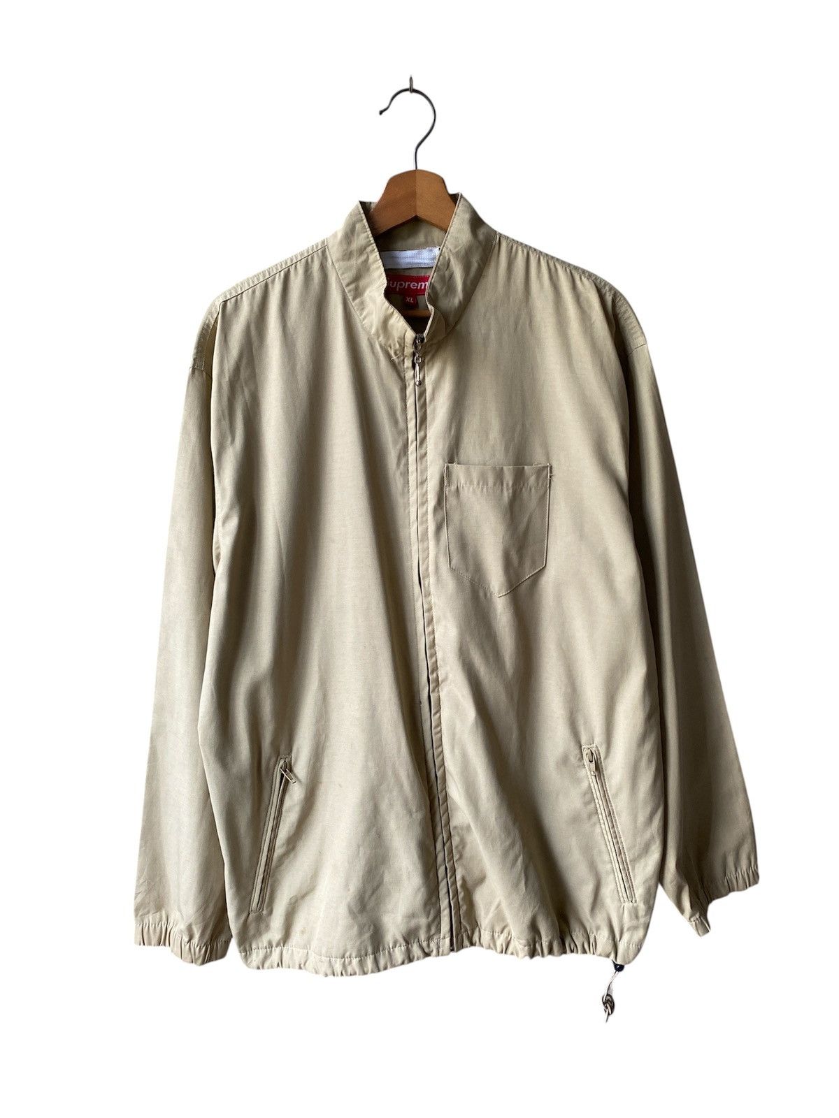 Supreme Vintage 90’s Supreme USA Made Beige Zip Up Jacket Size US XL / EU 56 / 4 - 1 Thumbnail