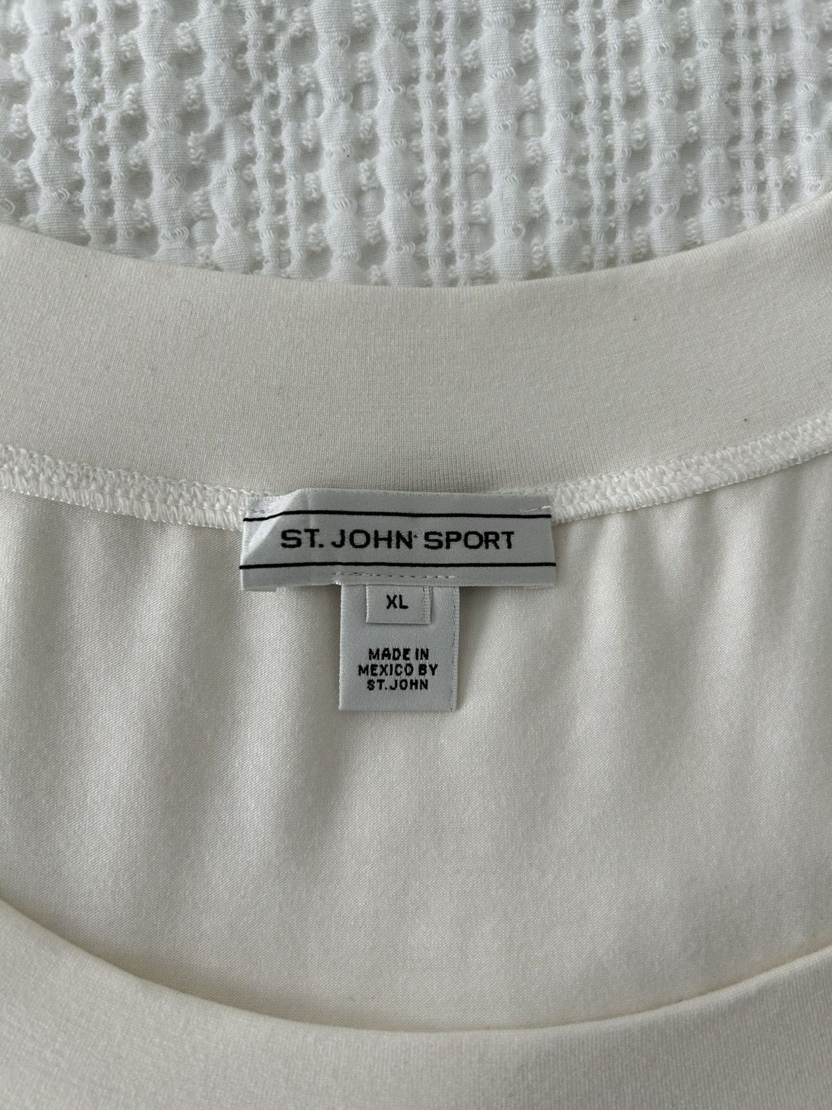 St. John St John Sport Wide Neck Top in Cream Size XL / US 12-14 / IT 48-50 - 3 Thumbnail