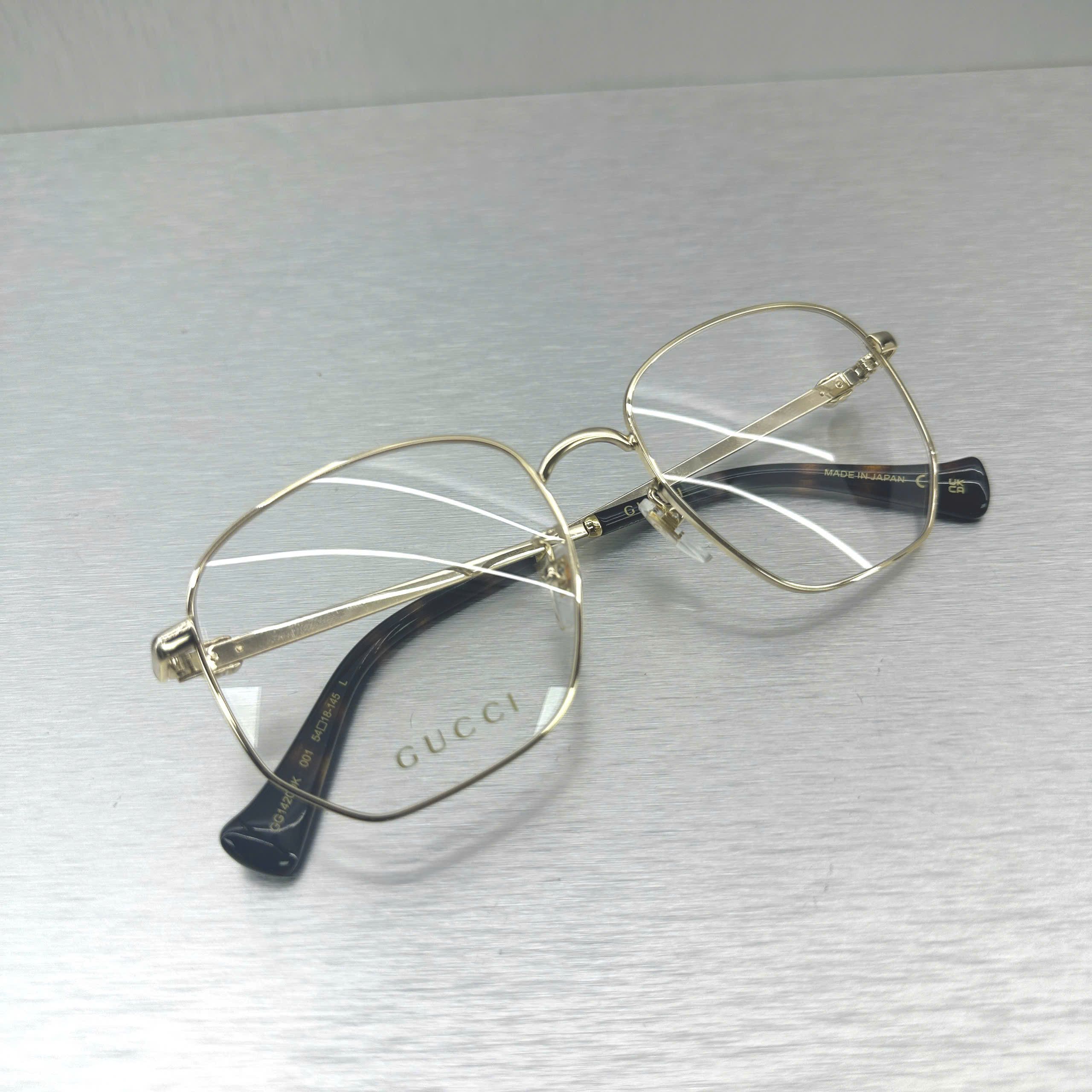 Gucci GUCCI GG1420OK 001 Eyeglasses GOLD Size ONE SIZE - 1 Thumbnail