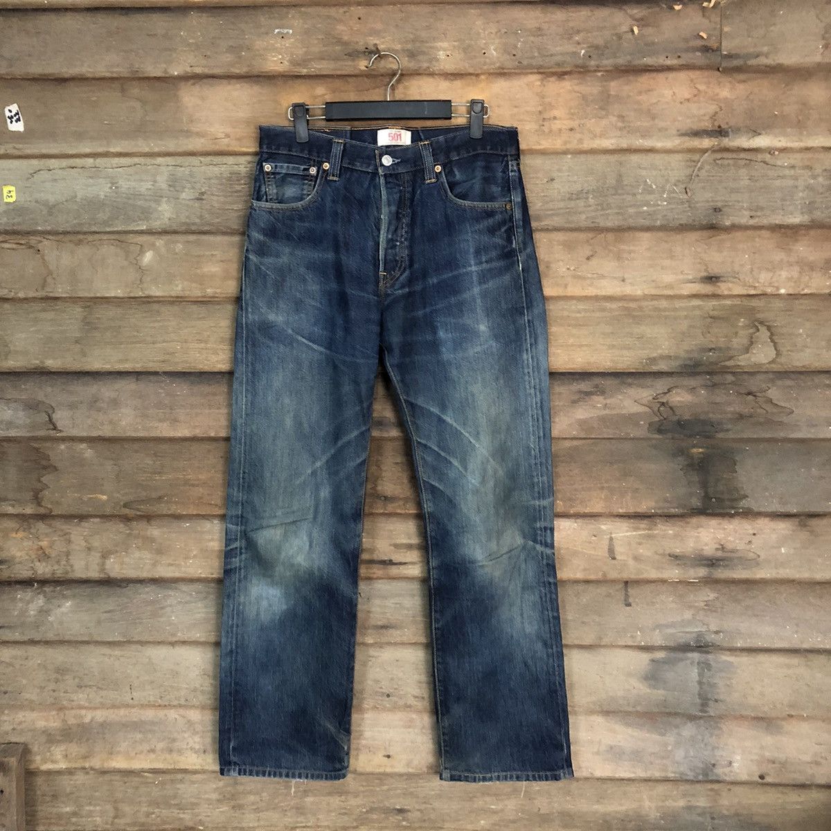 image of Distressed Denim x Levis 501 Levis Strauss & Co Faded Blue Denim Pants 7318, Men's (Size 29)