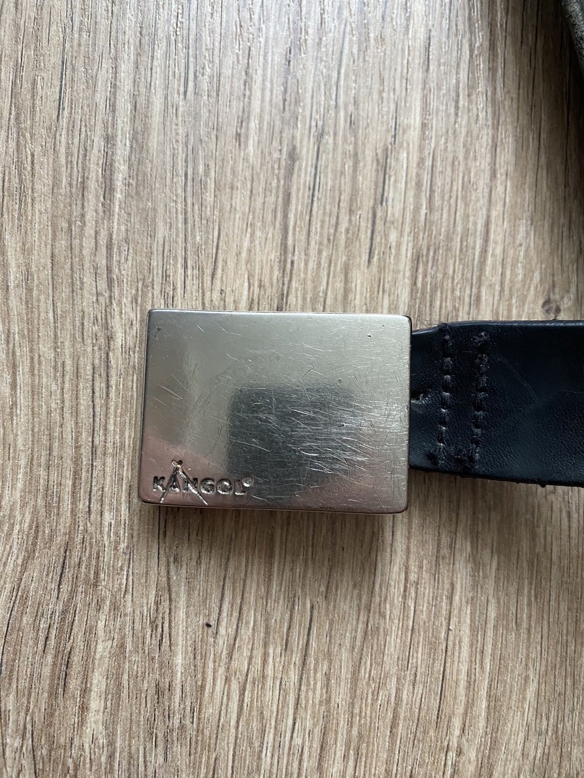 Kangol × Vintage Vintage Y2K Kangol leather mens black belt Size ONE SIZE - 3 Thumbnail