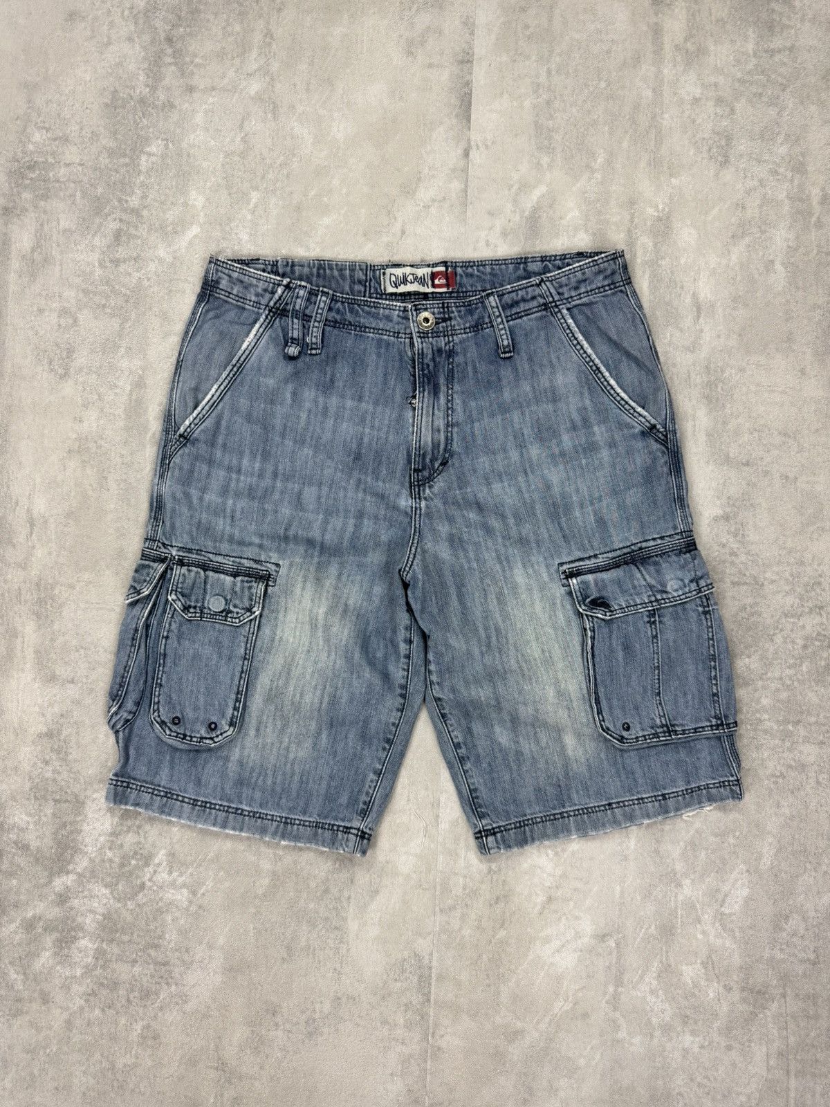 Quiksilver QUIKJEAN Denim Shorts Vintage Rap Hip-Hop skateboarding Size US 32 / EU 48 - 1 Thumbnail