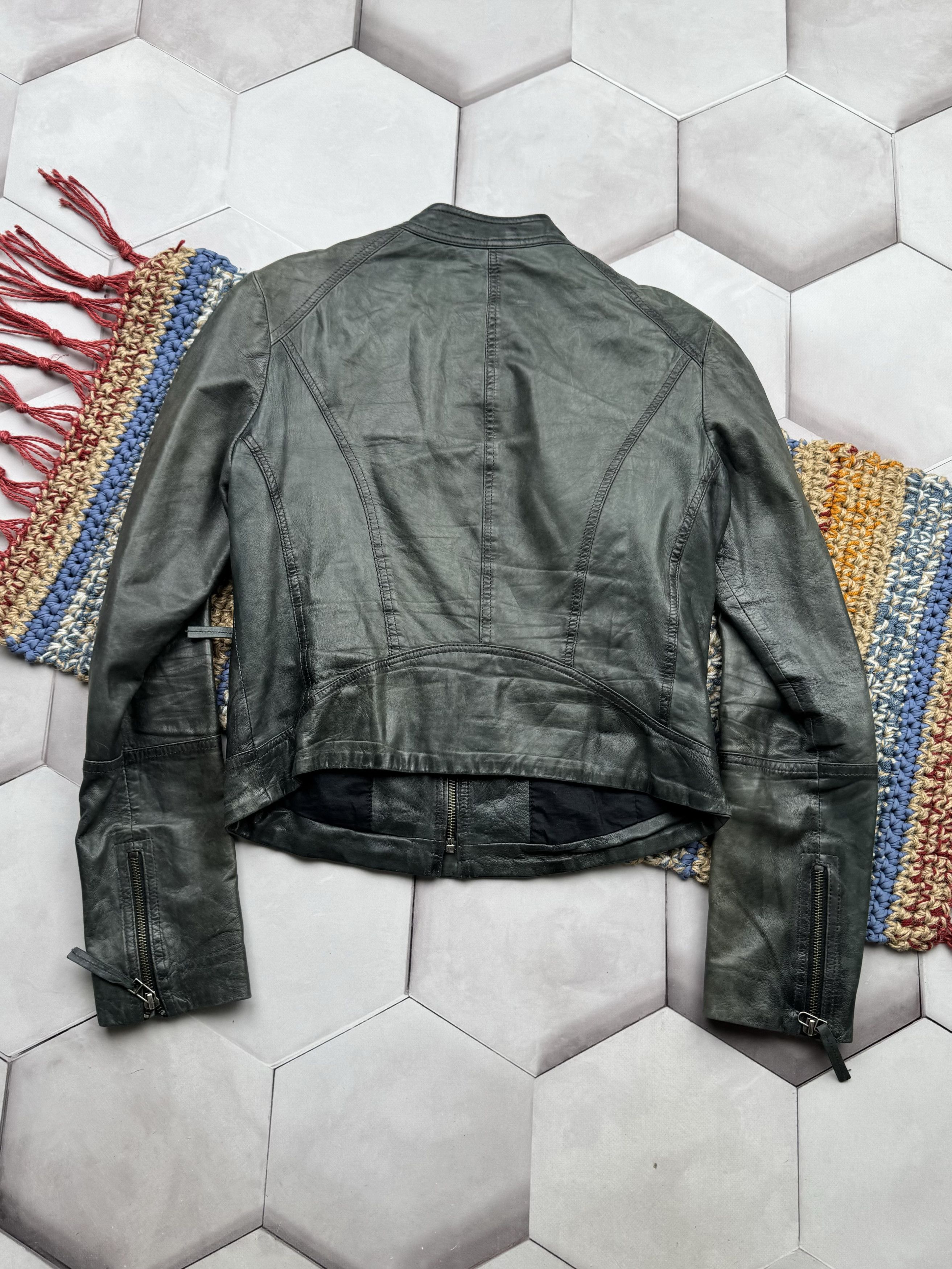 Vintage Vintage Faded Cropped Leather Jacket (E4) Size M / US 6-8 / IT 42-44 - 7 Thumbnail