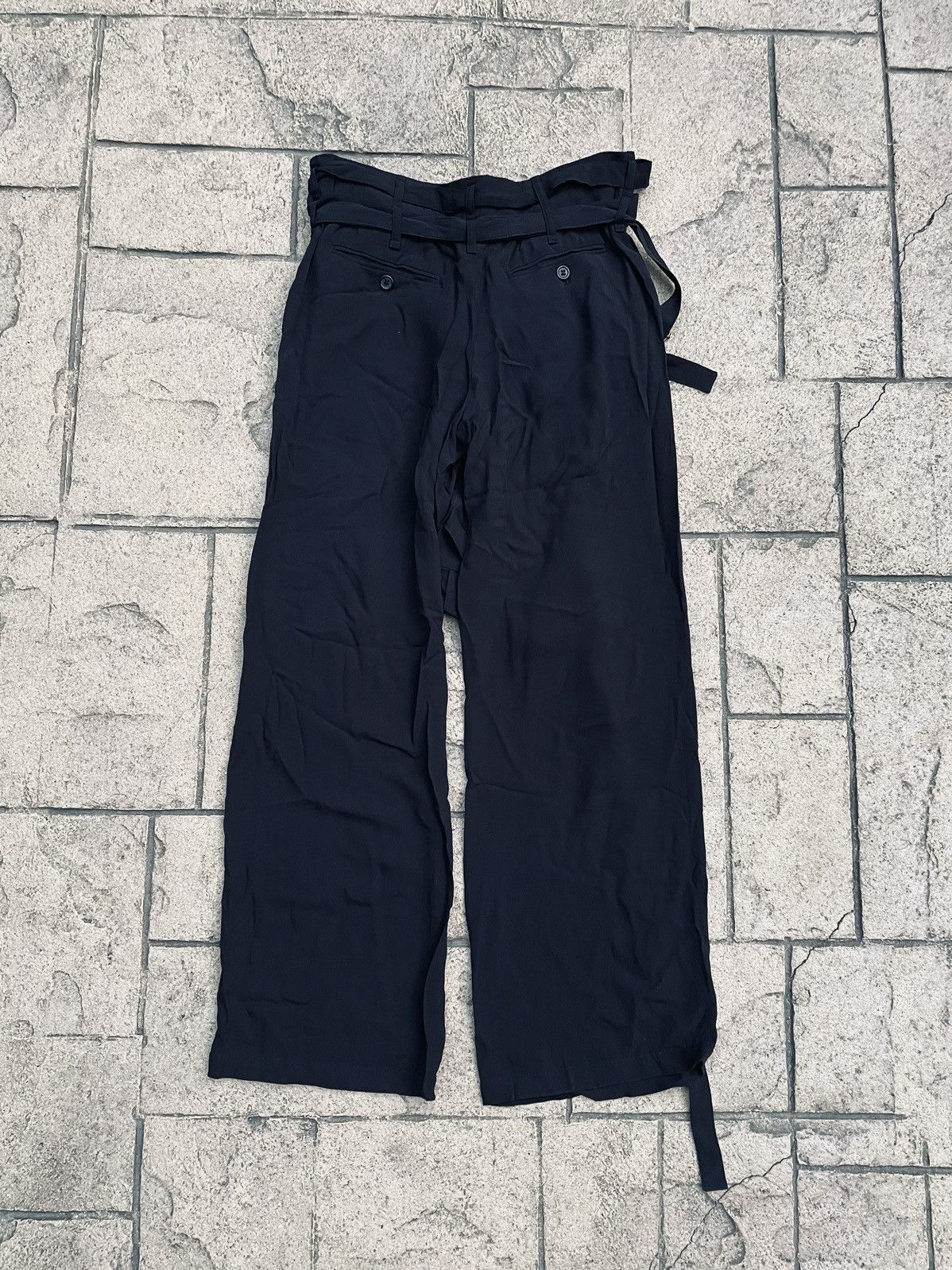 Ann Demeulemeester Ann Demeulemeester Silk Bondage Pants Size US 38 / EU 54 - 6 Thumbnail