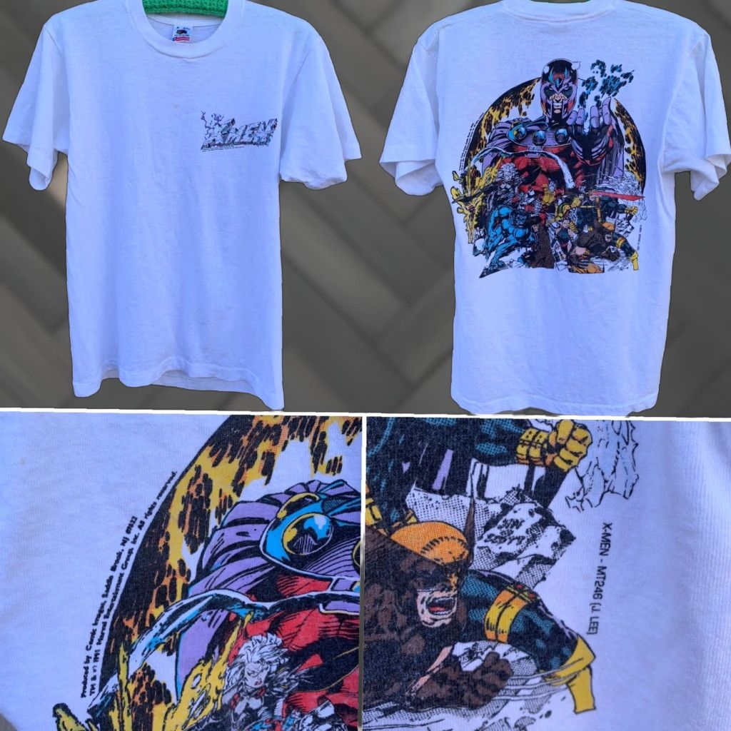 Vintage VINTAGE X-Men 1991 Marvel Comic Images t Shirt Magneto Wolverine 90s XMen Size M Mens White Graphic Tee Short Sleeve Cotton 100% Size US M / EU 48-50 / 2 - 1 Thumbnail