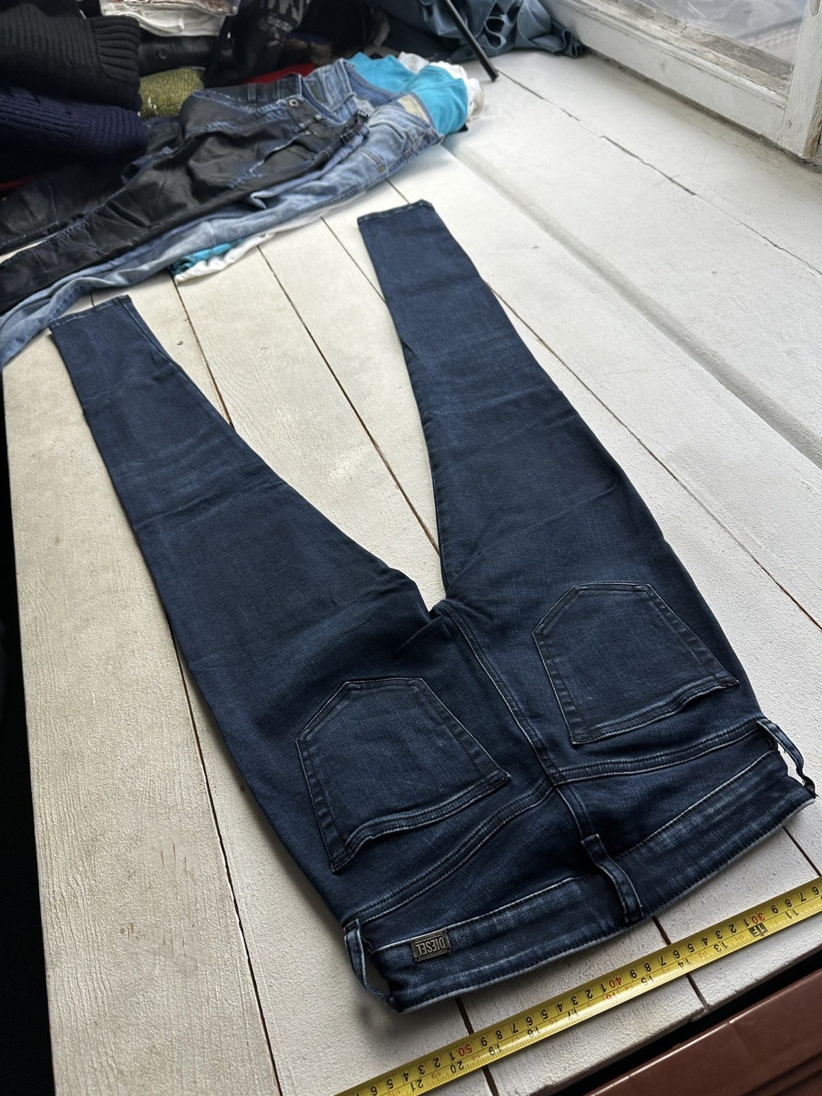 Diesel 🚨 DIESEL AVANT GARDE GOTHIC WOMEN JEANS LOGO IFSIXWASNINE Size 24" / US 00 / IT 34 - 8 Thumbnail
