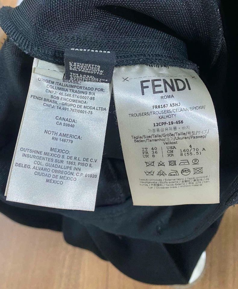 Fendi Fendi Side Logo Print Long Pants Size US 40 / EU 56 - 4 Thumbnail