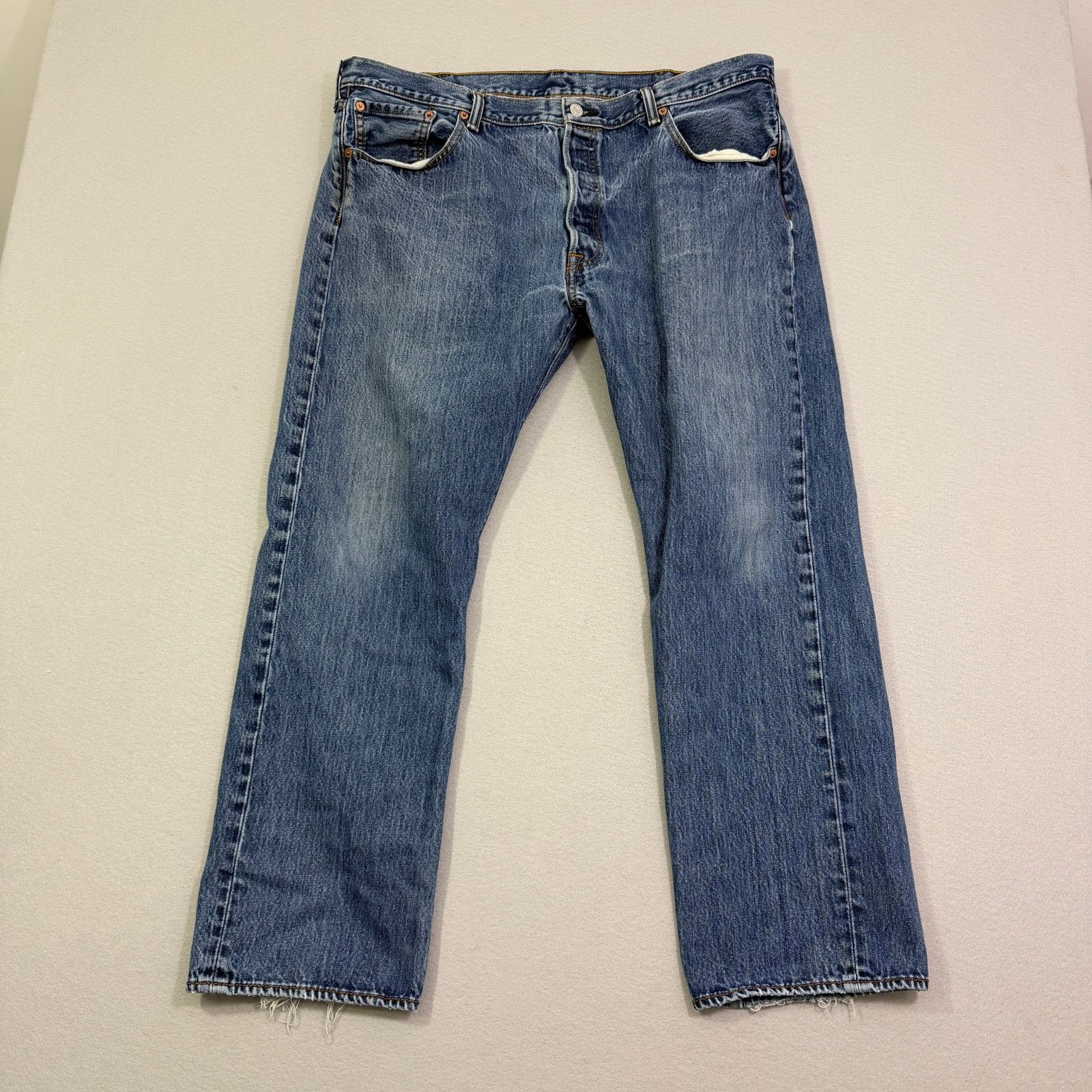 Levi's Levis 501 Jeans Men's 40x29 Blue Denim Faded Straight Leg Size US 40 / EU 56 - 1 Thumbnail