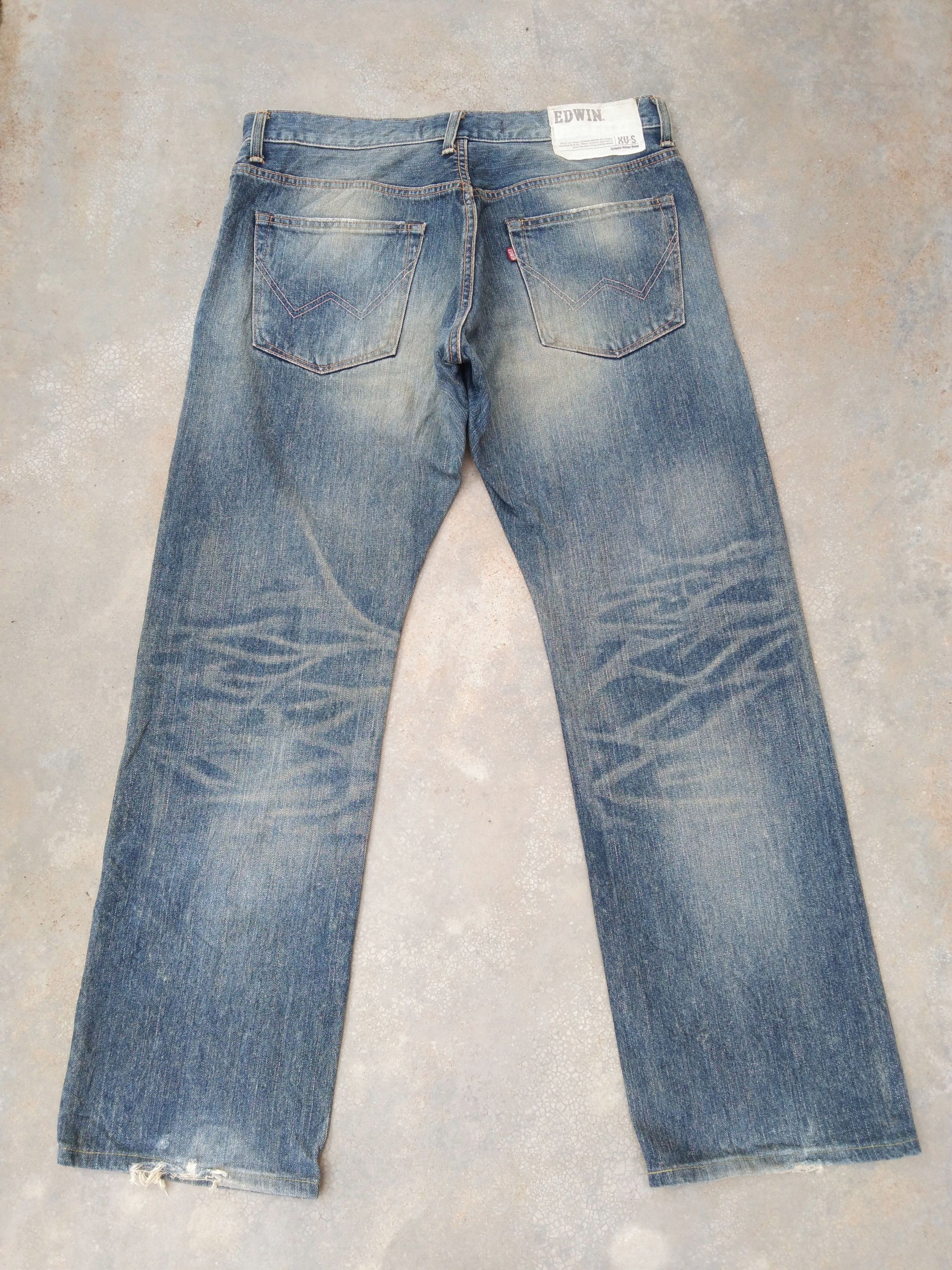 Japanese Brand Vintage Distressed Edwin Rusty Wash Straight Leg Jeans Size US 34 / EU 50 - 2 Thumbnail