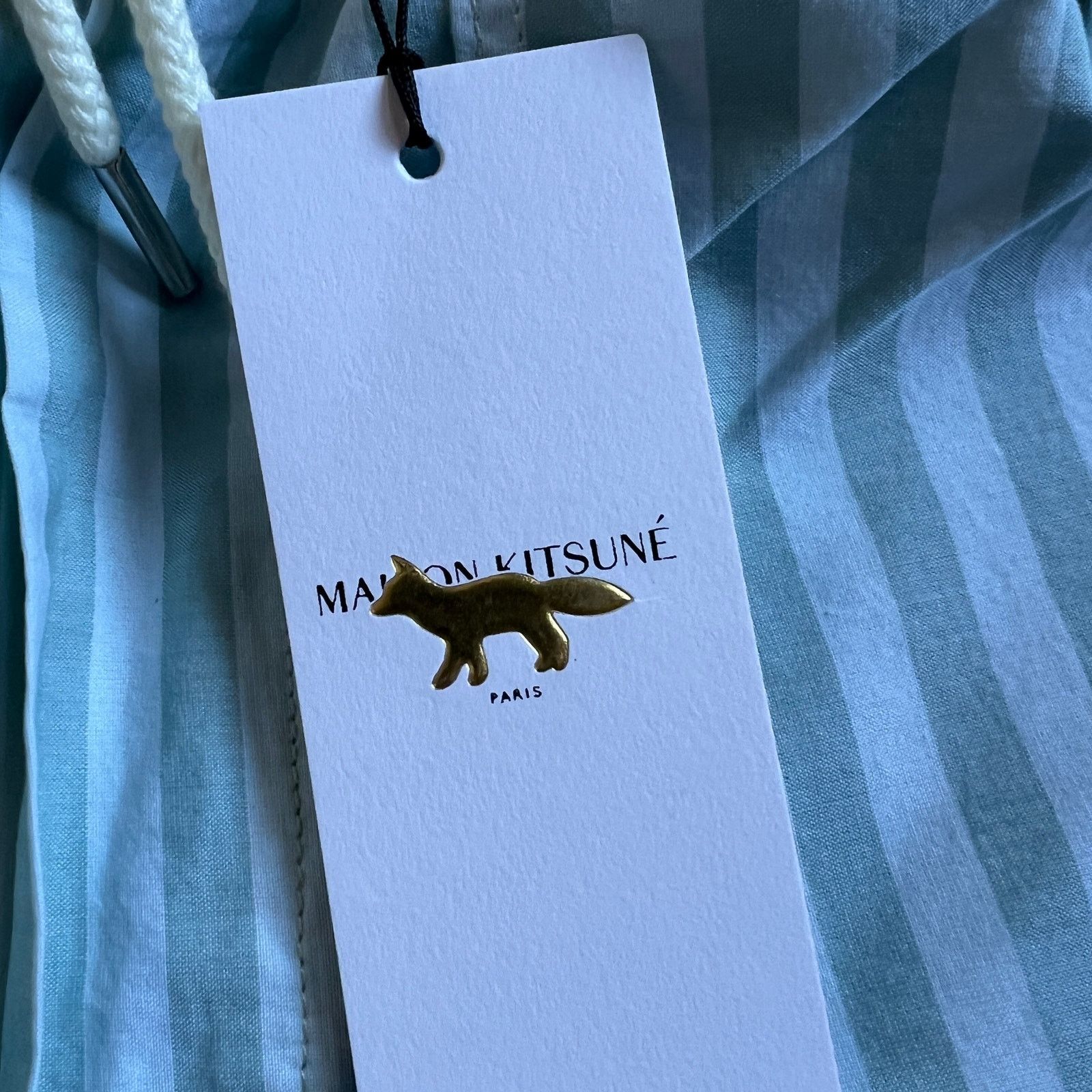 Maison Kitsune Maison Kitsune Mens Blue Striped Shorts Size L MSRP $419 Size US 32 / EU 48 - 7 Thumbnail