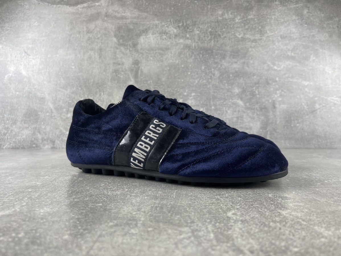 Dirk Bikkembergs Bikkembergs Y2K 00s VNTG Velvet Low Top Sneakers Blue Size US 9 / IT 39 - 2 Thumbnail