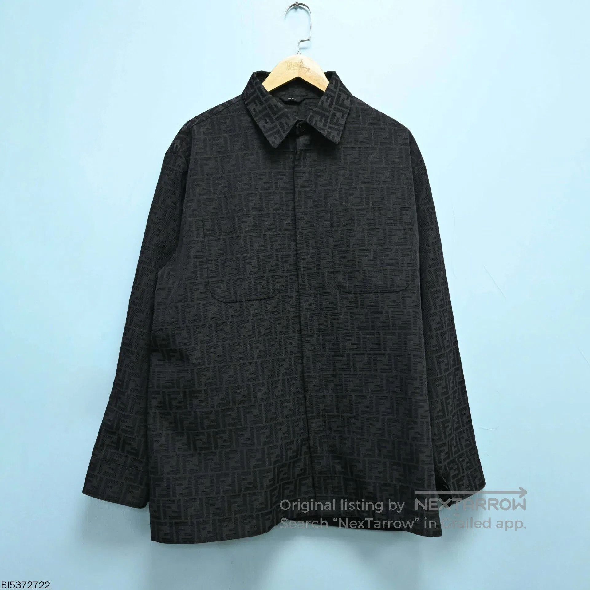 Fendi fendi logo patterned black long sleeve shirt. Size US XXL / EU 58 / 5 - 1 Thumbnail