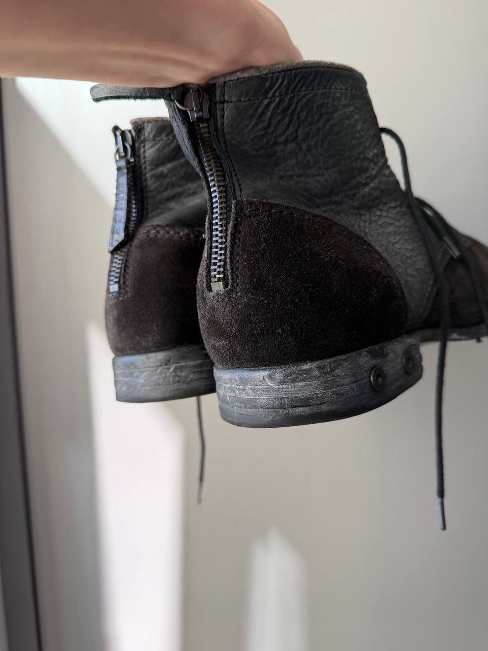 Diesel RARE Diesel Black Guidi Style Leather Ankle Avantgarde Boots Size US 9 / EU 42 - 14 Thumbnail