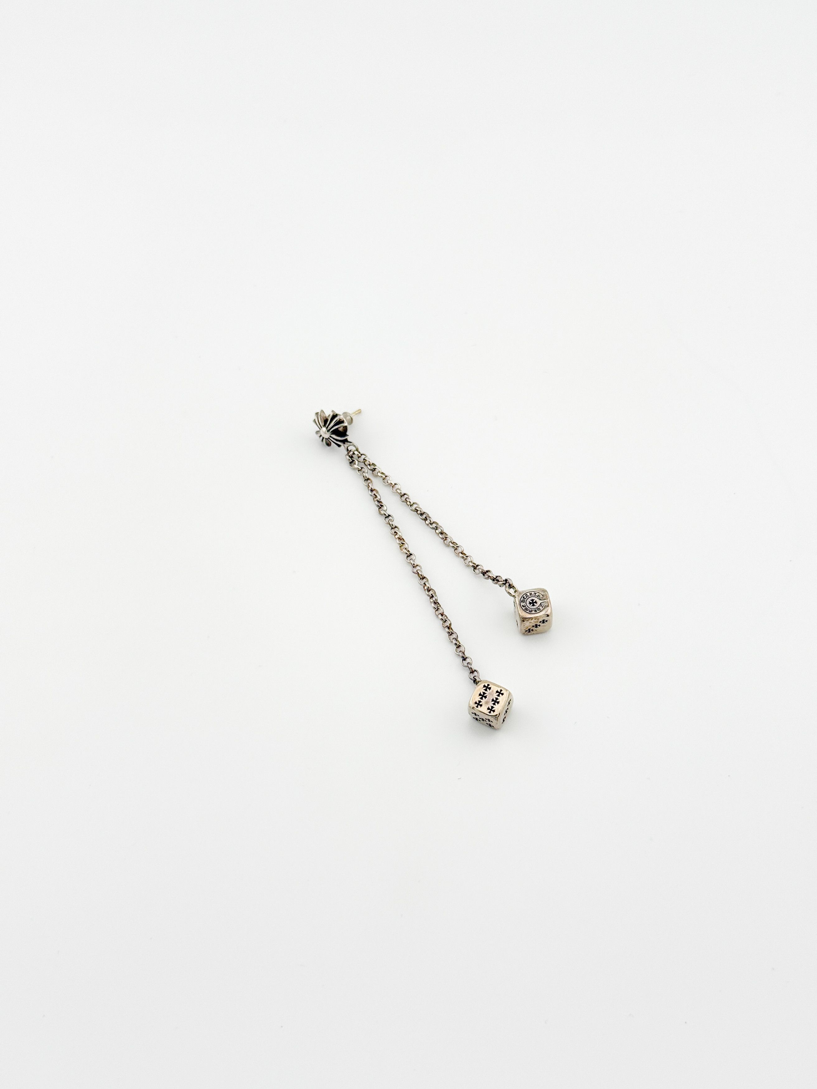 Chrome Hearts RARE! CHROME HEARTS CH Plus Post Dice Left Side Earring Size ONE SIZE - 2 Thumbnail