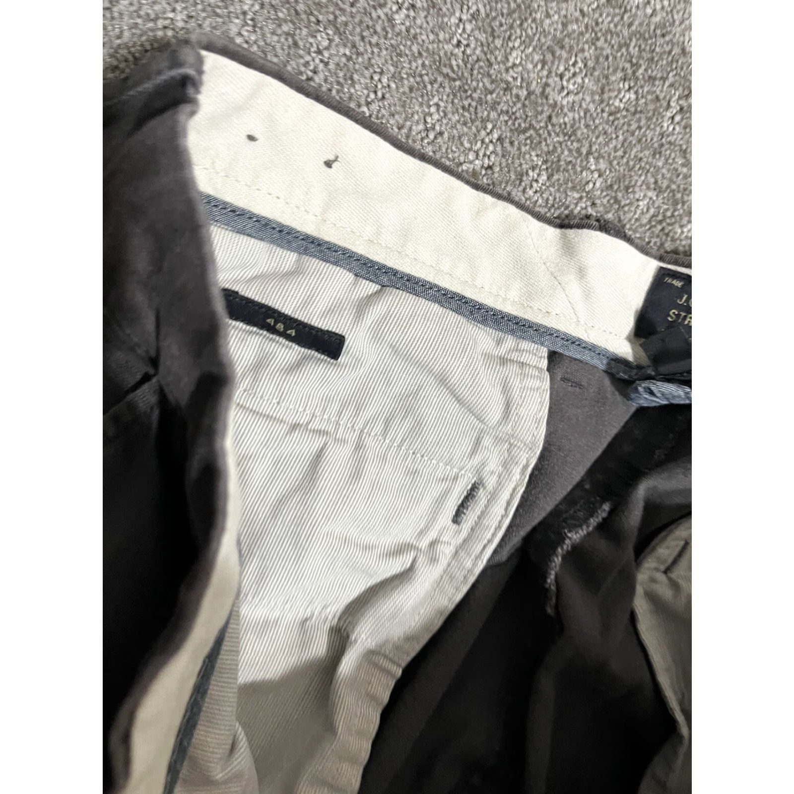 J.Crew VINTAGE J.CREW 484 Slim Straight Chino Pants Gray 33x28 Men’s Flat Front Cotton Stretch Size US 33 - 6 Thumbnail