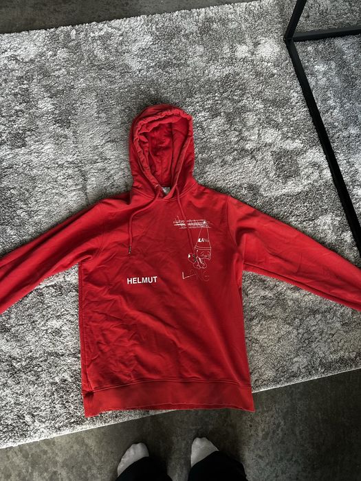 Helmut lang best sale hoodie red