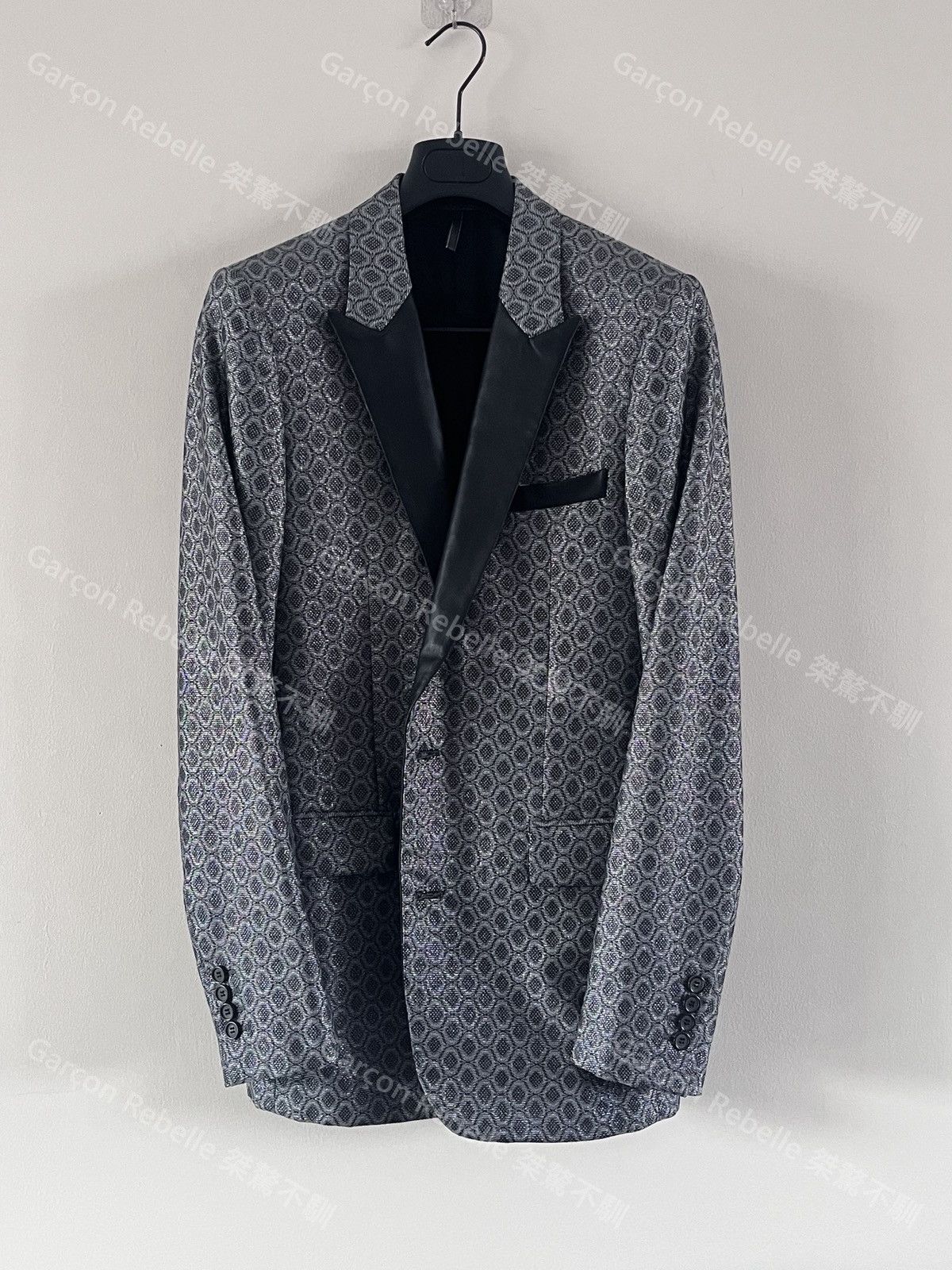 Hedi Slimane Dior Homme Hedi 04SS Blazer Leather Show Piece Runway 48 Size 48S - 2 Thumbnail