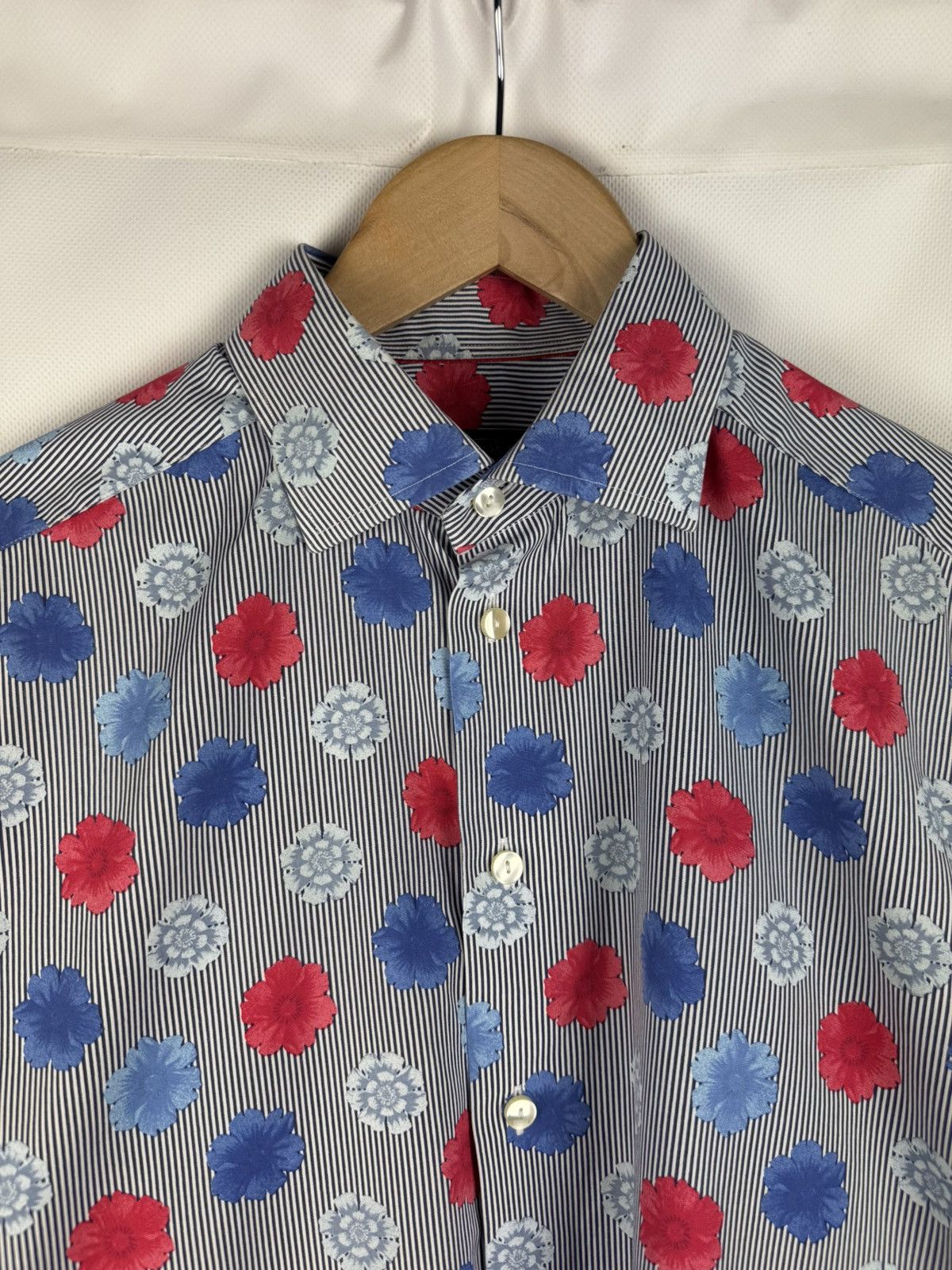 Eton Eton Contemporary Long Sleeve Floral Pattern Button Up Shirt Size US L / EU 52-54 / 3 - 8 Thumbnail