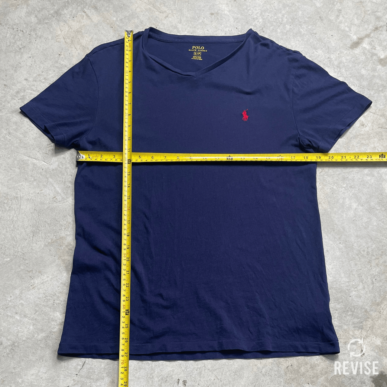 Polo Ralph Lauren Polo Ralph Lauren Navy V-Neck T-Shirt Red Logo Size S Size US S / EU 44-46 / 1 - 3 Thumbnail