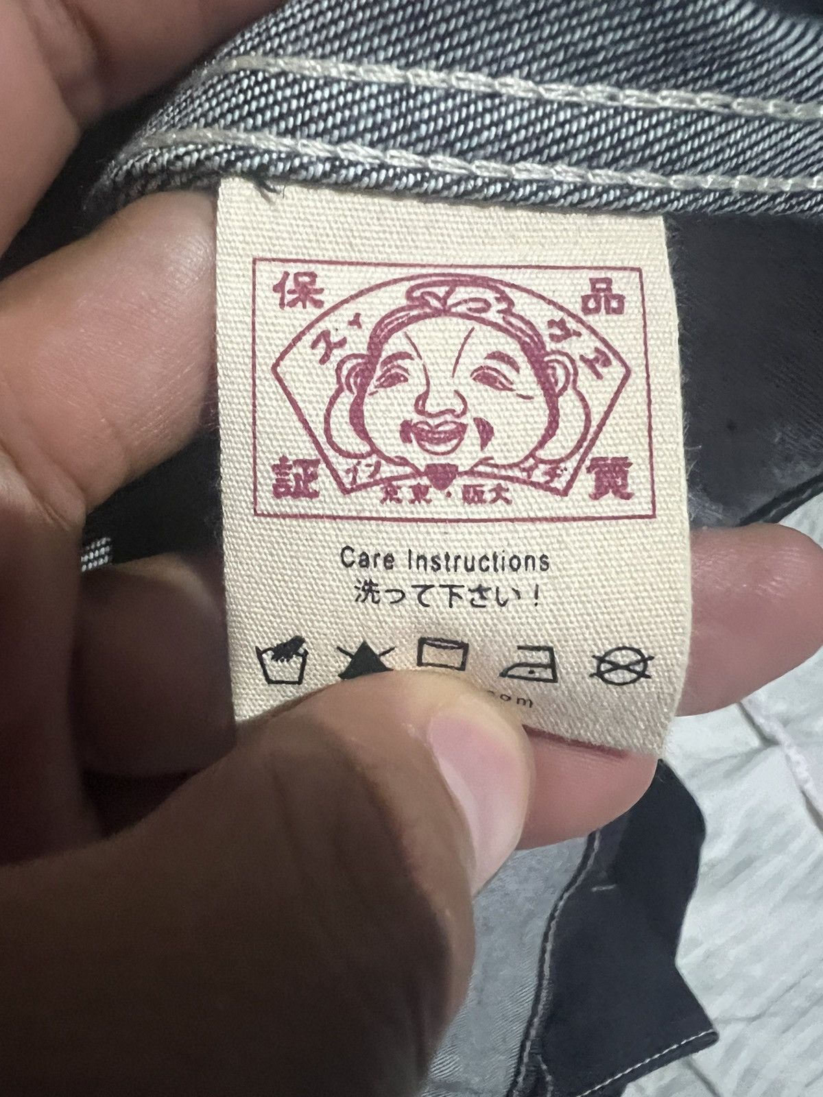 Evisu Evisu Raw Denim Indigo Swarovski Logo & Seagull Overshirt Size US L / EU 52-54 / 3 - 9 Thumbnail