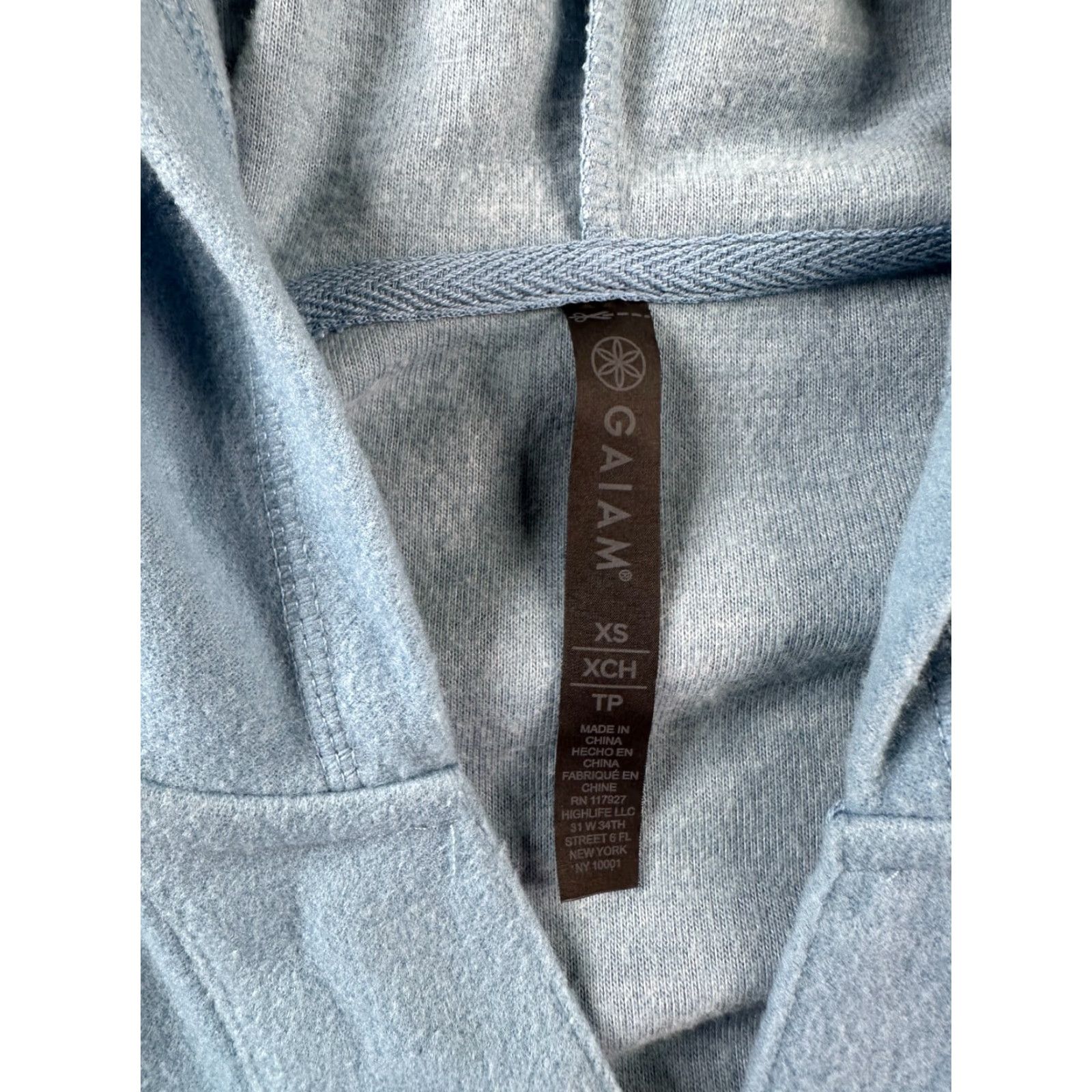 Vintage Gaiam Hoodie Womens XS Blue Shadow Fleece Pullover Yoga Shirt Size XS / US 0-2 / IT 36-38 - 4 Thumbnail