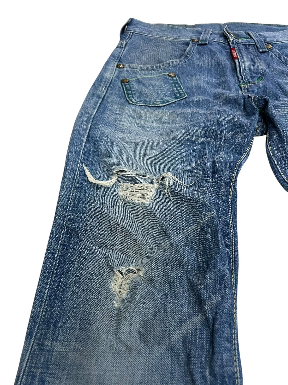 Edwin × If Six Was Nine 🌈Edwin Blue Trip Distressed Jean Japan Size US 30 / EU 46 - 5 Thumbnail