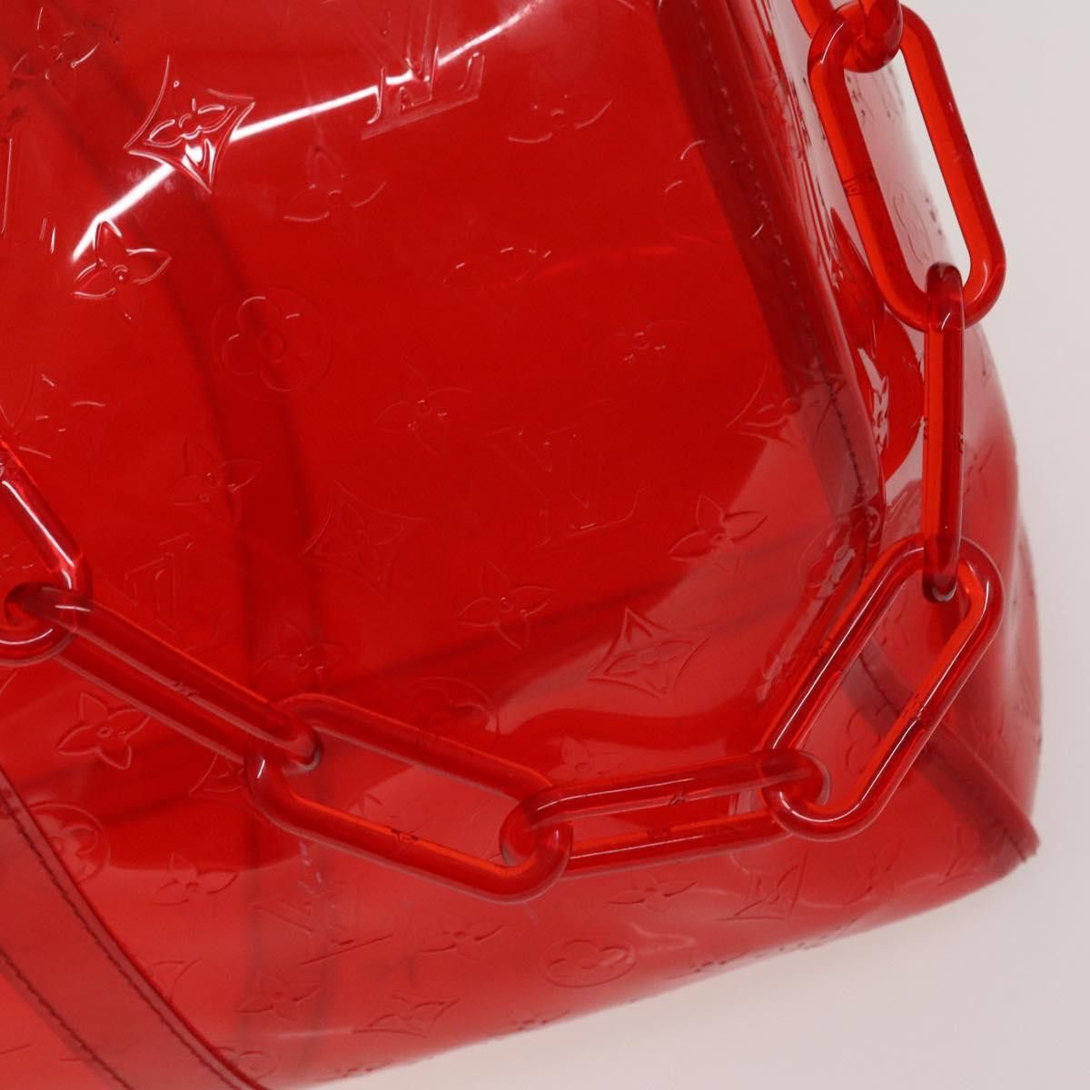 Louis Vuitton LOUIS VUITTON Monogram Vinyl Keepall Bandouliere 50 Bag Red Size ONE SIZE - 16 Thumbnail