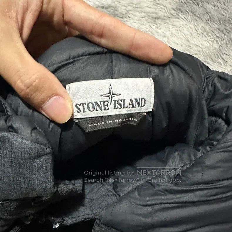 Stone Island Stone Island Linen Resin Down Jacket Coat Black L Size US L / EU 52-54 / 3 - 5 Thumbnail