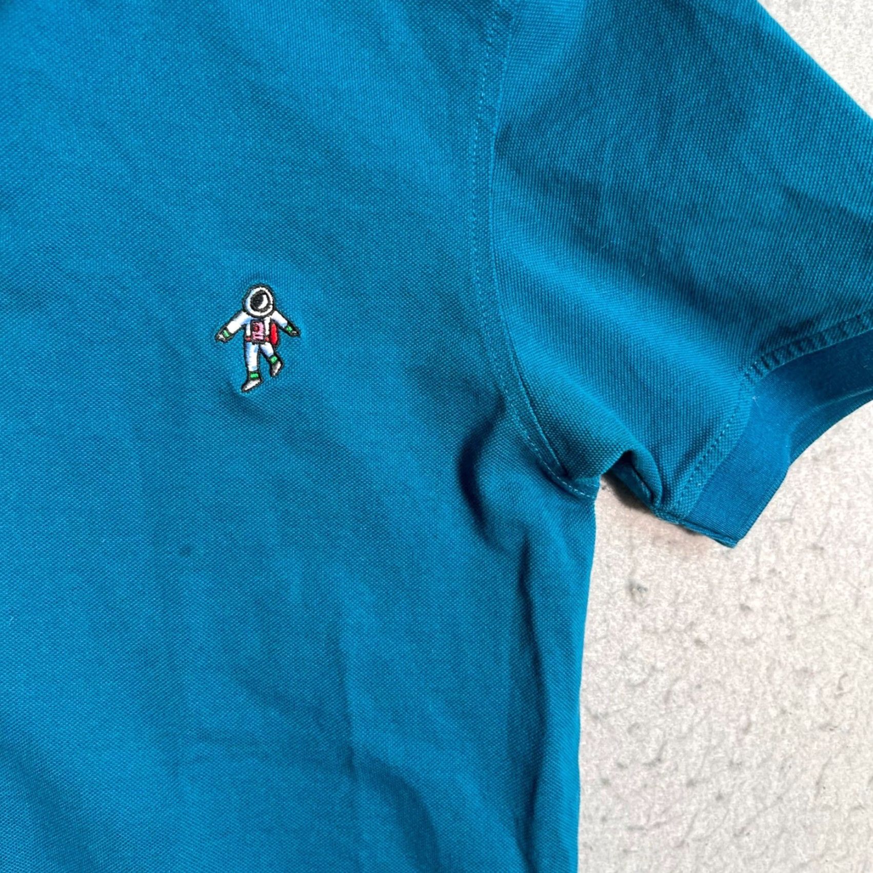 Paul Smith VINTAGE Paul Smith Women Polo Shirt M Blue Embroidered Astronaut Logo Cotton Size M / US 6-8 / IT 42-44 - 7 Thumbnail