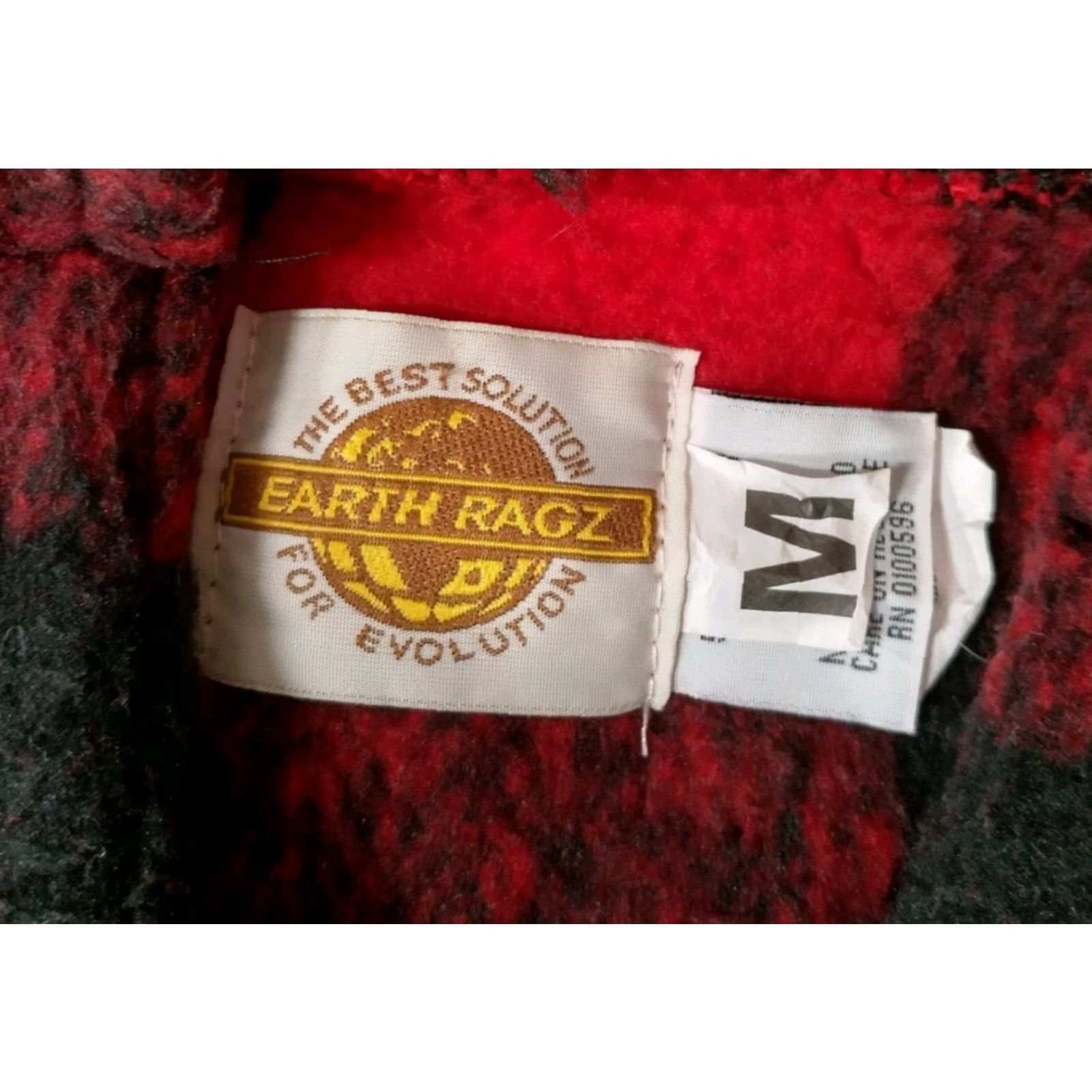 Vintage Earth Ragz Smoky Mountains Jacket Women M Red Buffalo Plaid Fleece Hoodie Embroidered Outdoor Size M / US 6-8 / IT 42-44 - 6 Thumbnail