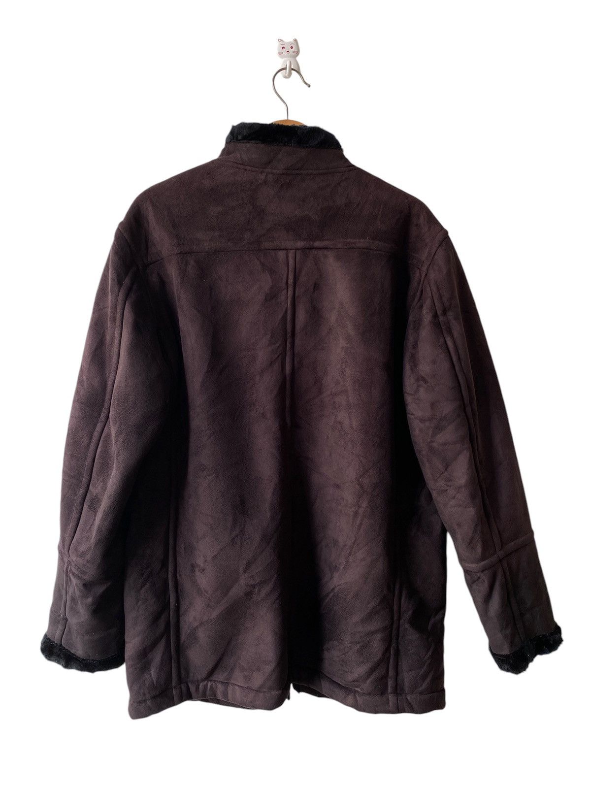 Japanese Brand × Kansai Yamamoto 1990s Kansai Yamamoto Homme Suede Leather Fur Lining Jacket Size US L / EU 52-54 / 3 - 2 Thumbnail