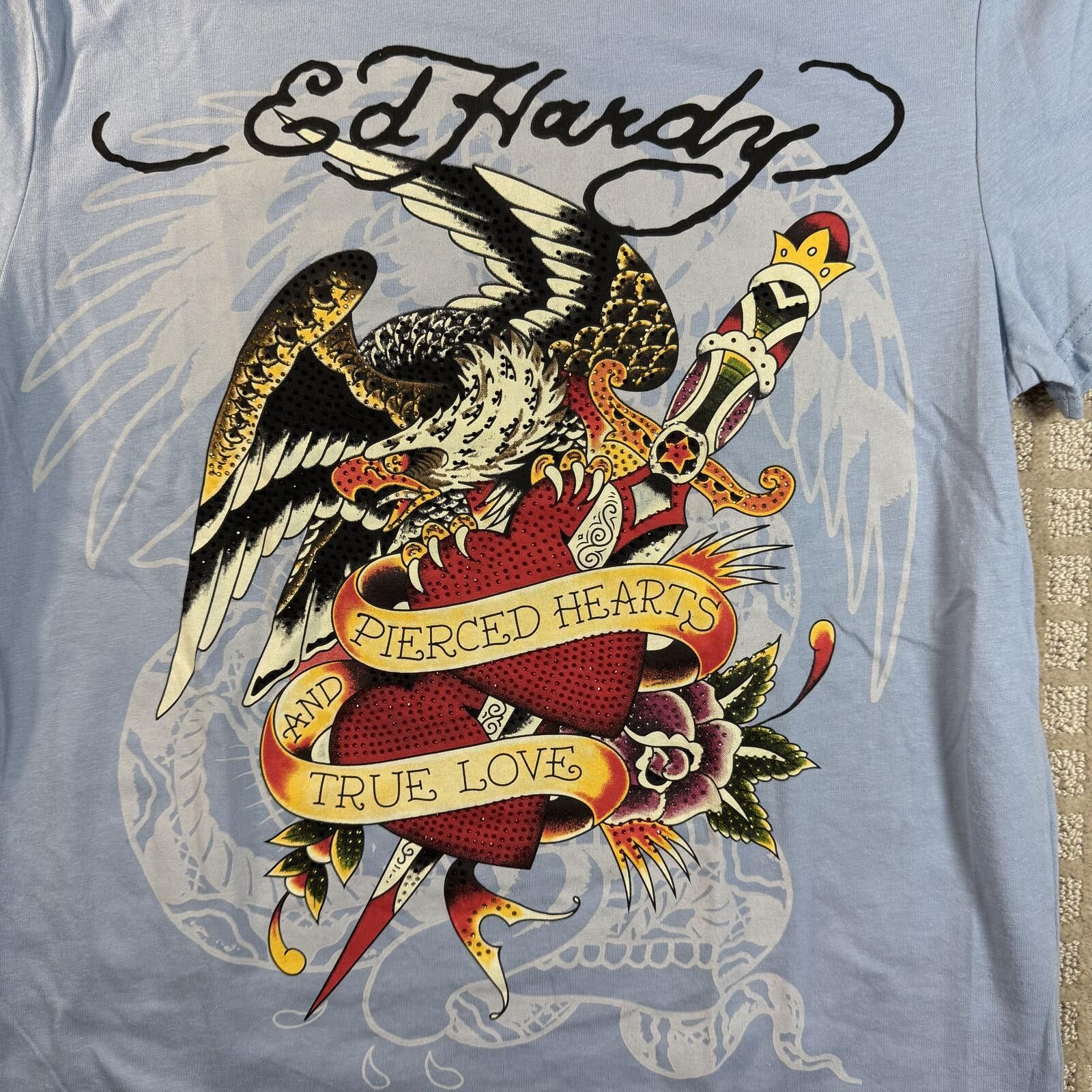 Ed Hardy Ed Hardy Pierced Hearts Eagle T Shirt Medium NWT Size US M / EU 48-50 / 2 - 2 Thumbnail