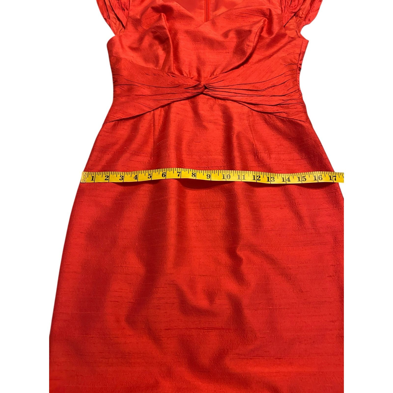 Other Kay Unger New York Orange Twist Waist Dress - Size 6 Size M / US 6-8 / IT 42-44 - 7 Thumbnail