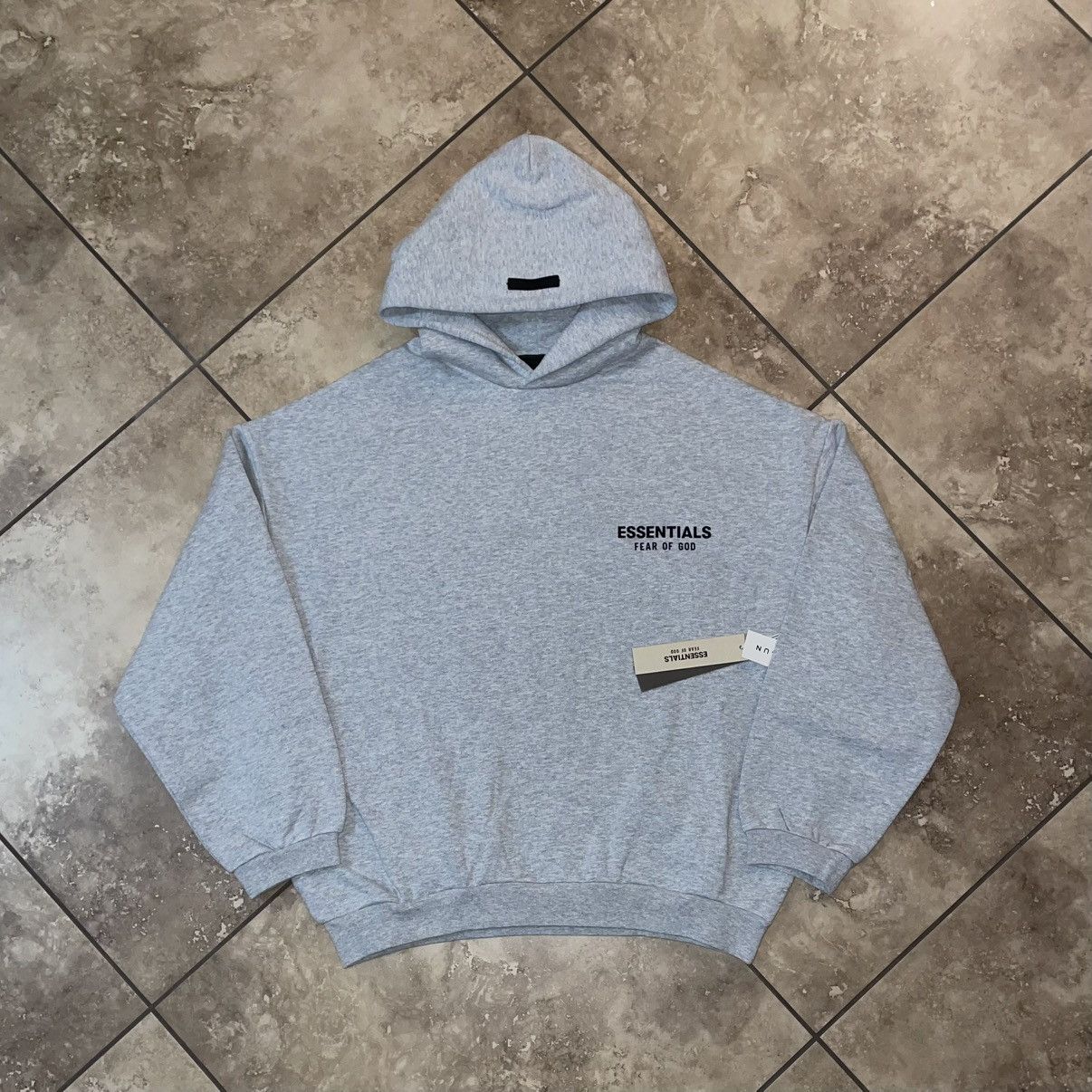Fear of God Essentials Fleece Hoodie Light Heather Gray Sz S