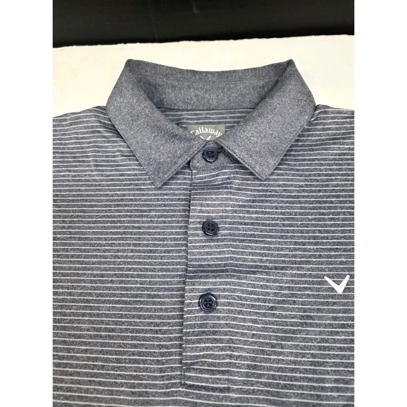 Callaway Callaway Mens Opti Dri Short Sleeve Blue Striped Polo Shirt Size S Size US S / EU 44-46 / 1 - 2 Thumbnail