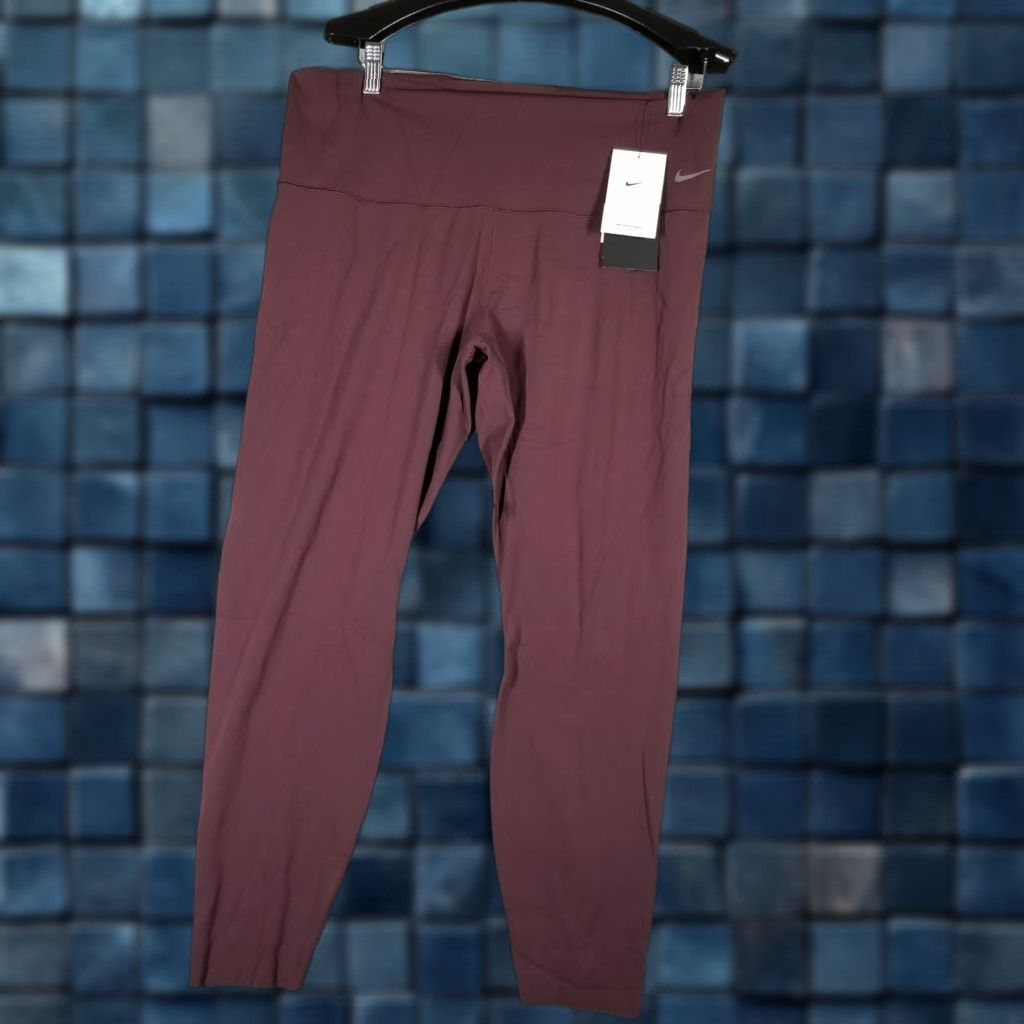 Nike Nike Zenvy High Waist Yoga Leggings 7/8 - Women's 2XL - Burgundy - Activewear - Compression - Pockets Size 40" / US 18 - 1 Thumbnail