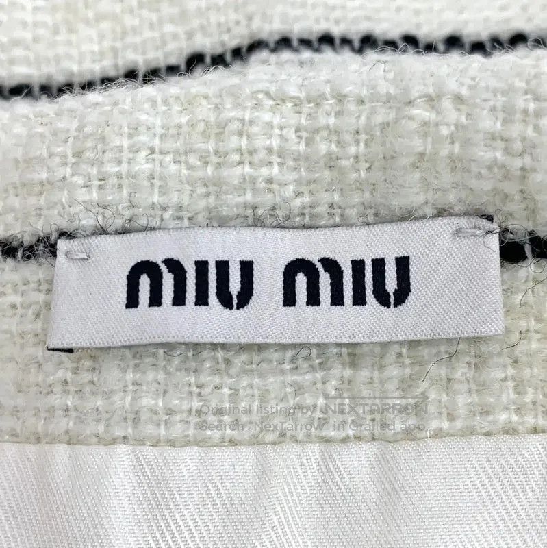 Miu Miu Miu Miu Beige Wool Skirt with Pockets . Size 23" - 6 Thumbnail