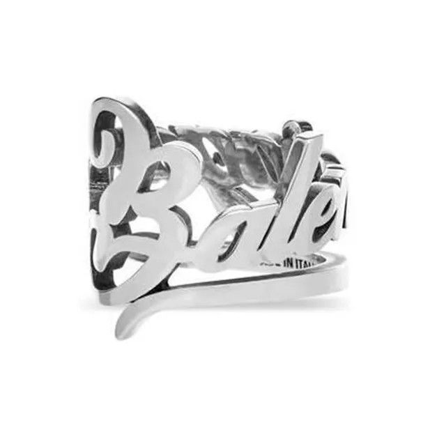 Balenciaga o1bcso1str1024 Size: 52 / Typo Ring in Silver Size ONE SIZE - 1 Thumbnail